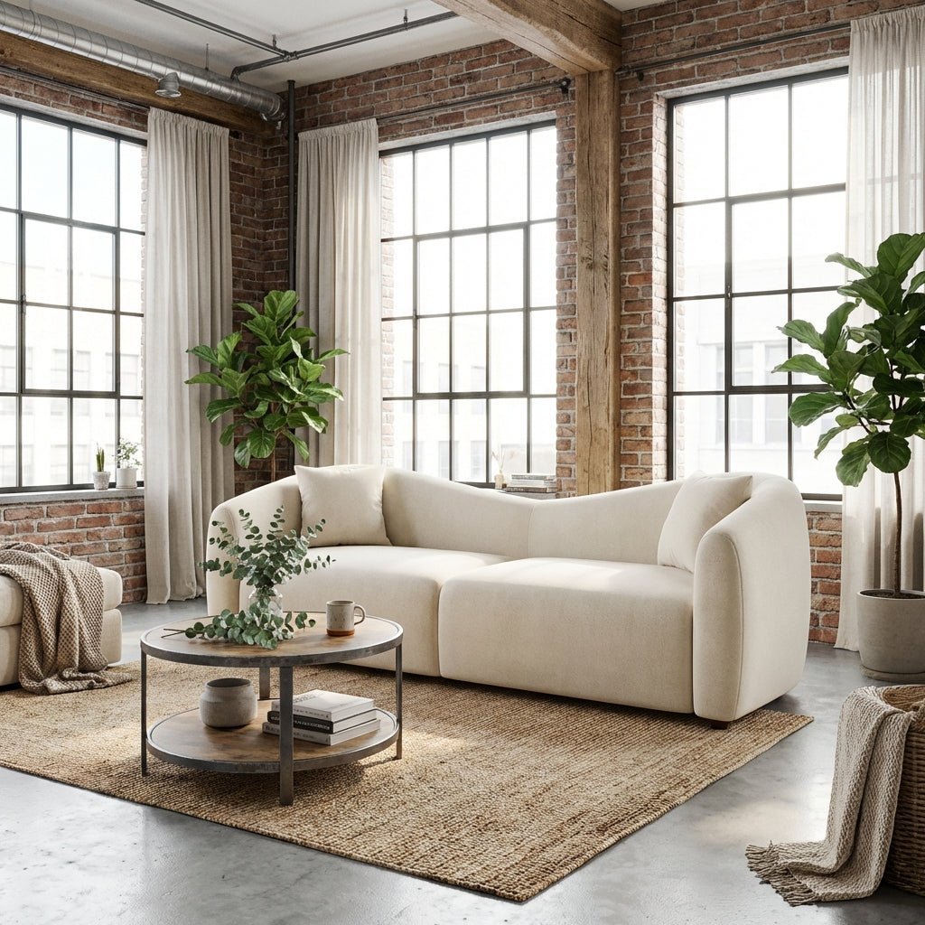 Canapé Zen Osaka | Lin | Cadre en chêne massif | Coussin réversible - Les Trouvailles de JustinesofaAltera240cm lenght