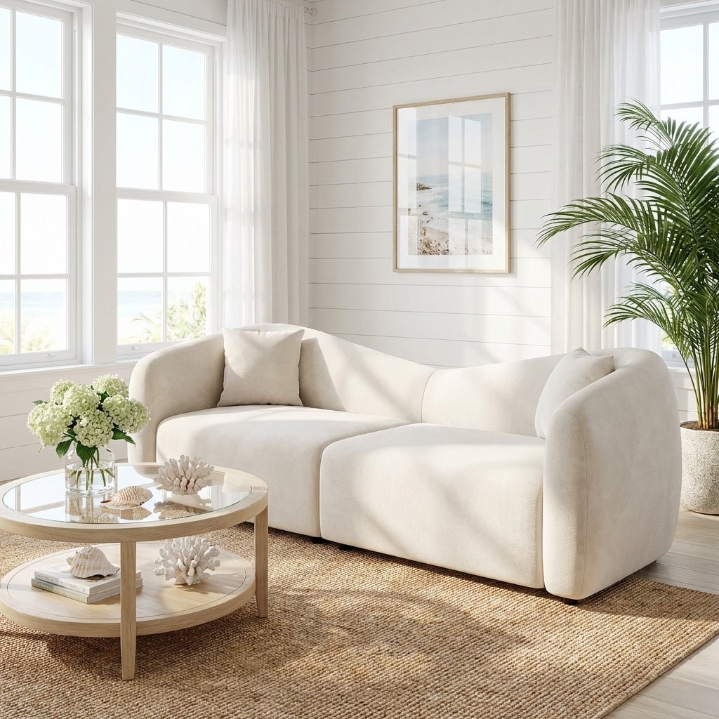 Canapé Zen Osaka | Lin | Cadre en chêne massif | Coussin réversible - Les Trouvailles de JustinesofaAltera240cm lenght