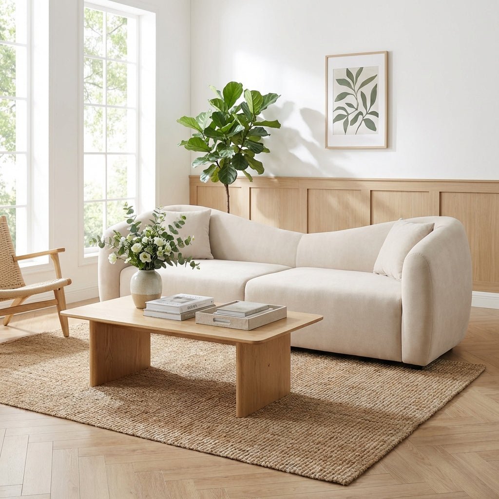 Canapé Zen Osaka | Lin | Cadre en chêne massif | Coussin réversible - Les Trouvailles de JustinesofaAltera240cm lenght