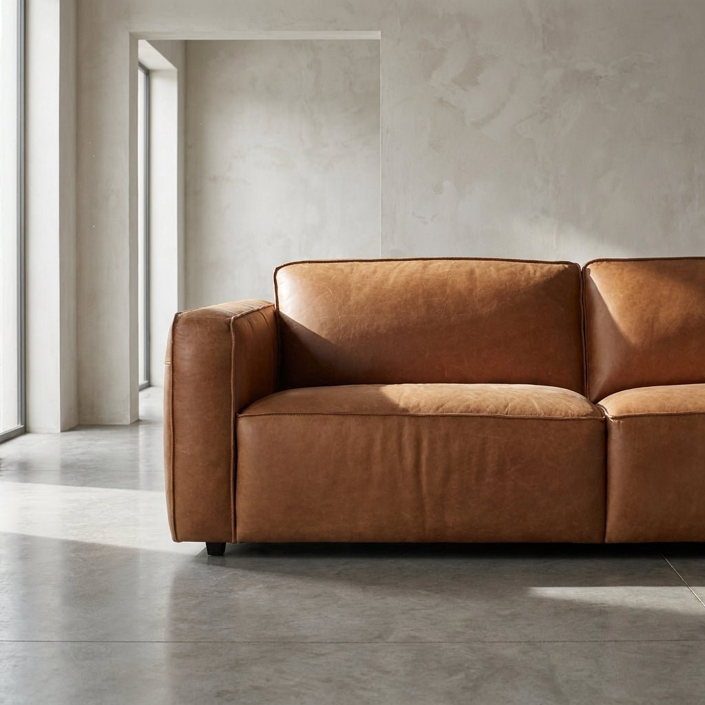 Carlisle Leather Sofa | Full-grain leather | Handcrafted