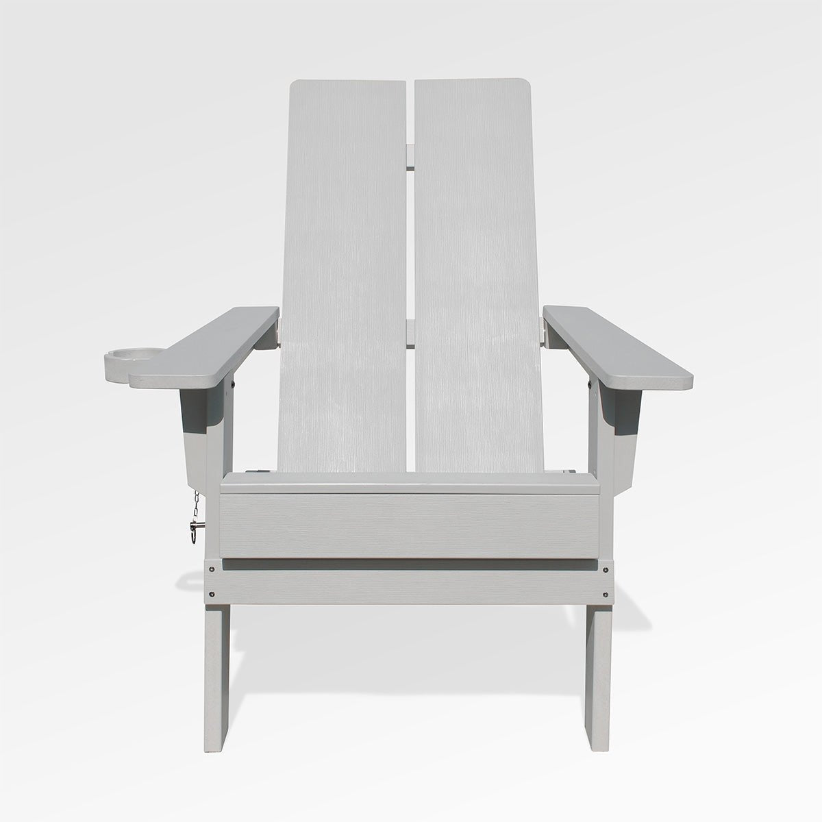 Chaise Adirondack pliante | 2 panneaux | Porte - gobelet intégré - Les Trouvailles de JustinechairsEncloverBlanc