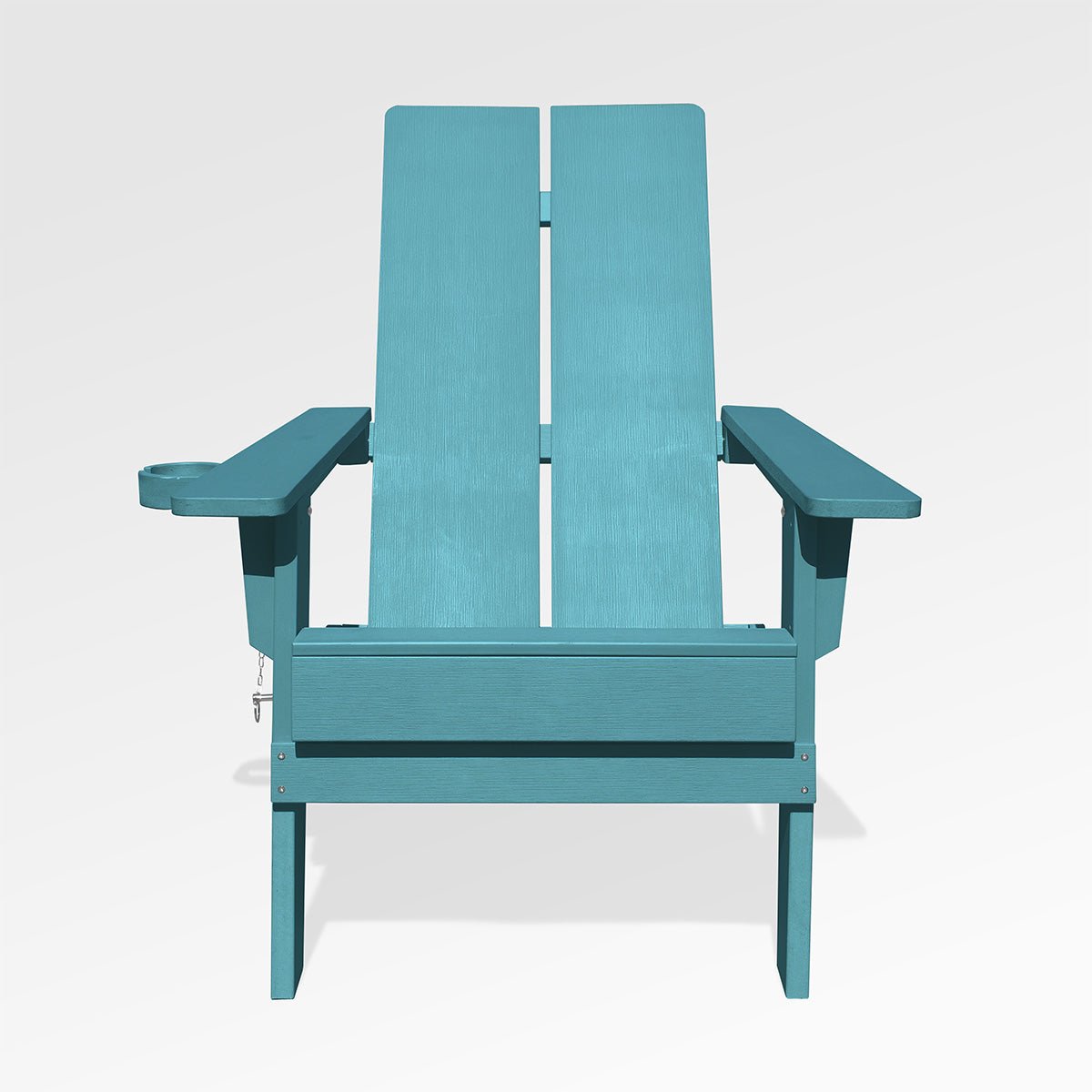 Chaise Adirondack pliante | 2 panneaux | Porte - gobelet intégré - Les Trouvailles de JustinechairsEncloverBleu sarcelle
