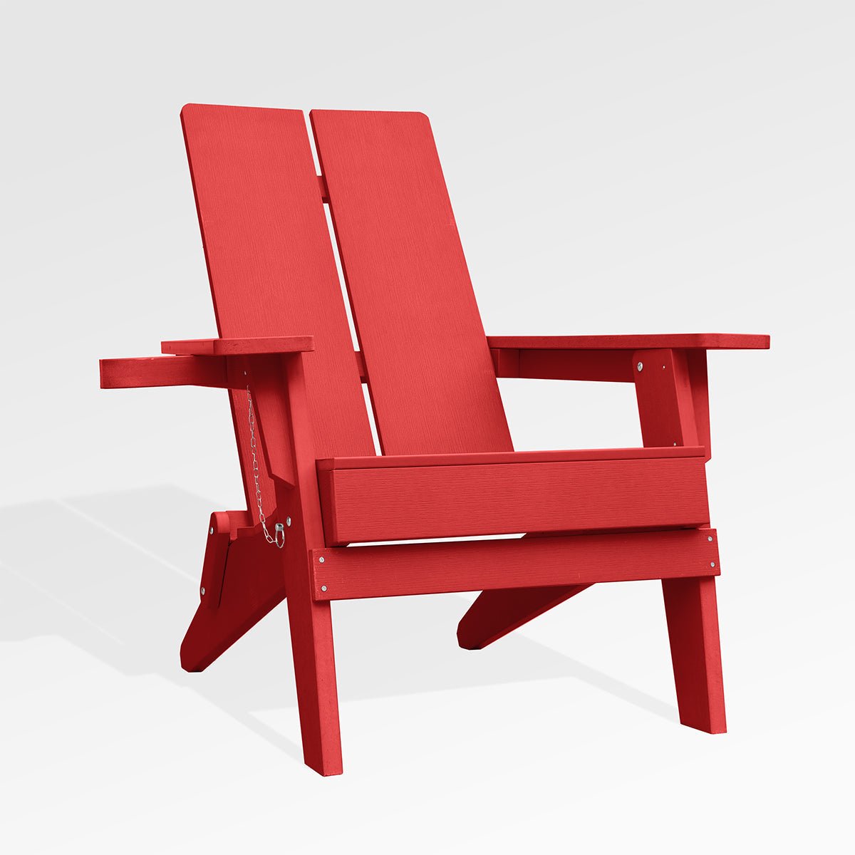 Chaise Adirondack pliante | 2 panneaux | Porte - gobelet intégré - Les Trouvailles de JustinechairsEncloverRouge