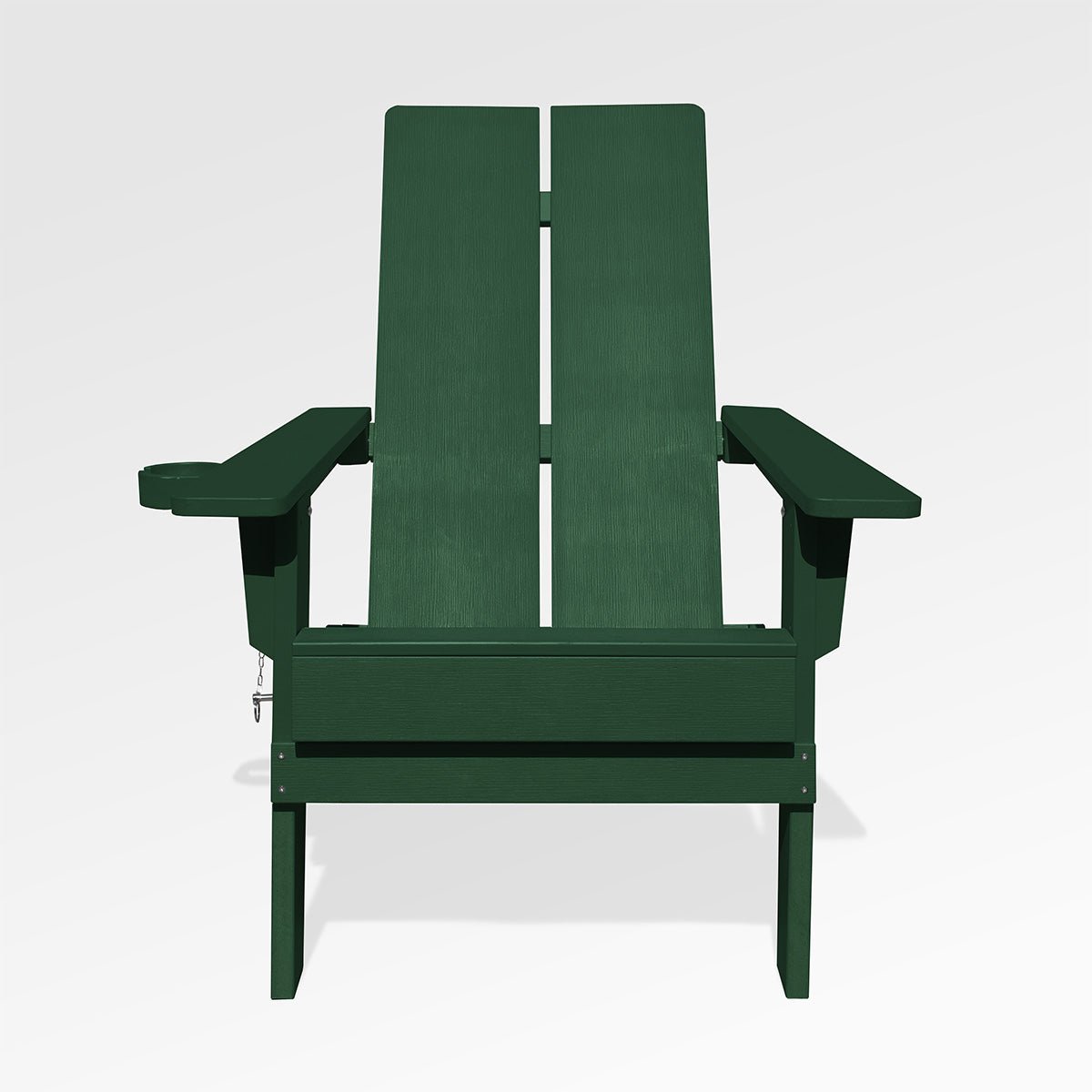 Chaise Adirondack pliante | 2 panneaux | Porte - gobelet intégré - Les Trouvailles de JustinechairsEncloverVert