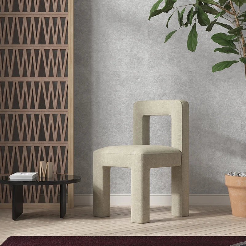 Chaise Hiroshi | Style japonais | Tissu lin premium - Les Trouvailles de JustineChairNisu HomeBeige