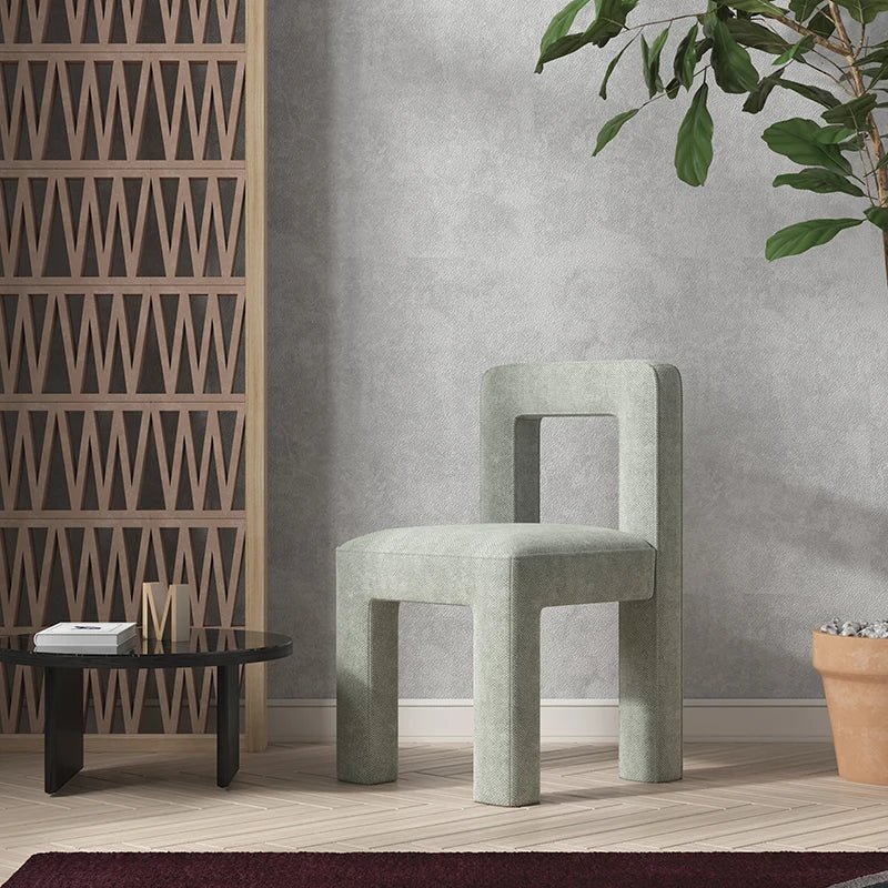 Chaise Hiroshi | Style japonais | Tissu lin premium - Les Trouvailles de JustineChairNisu HomeGris