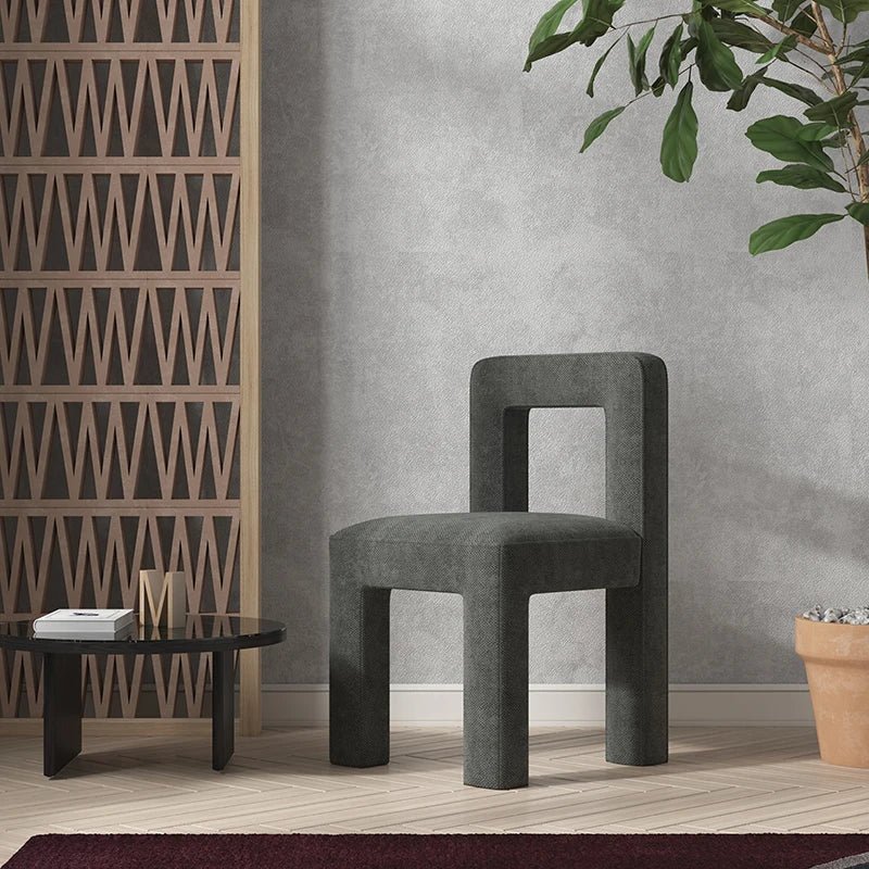 Chaise Hiroshi | Style japonais | Tissu lin premium - Les Trouvailles de JustineChairNisu HomeNoir