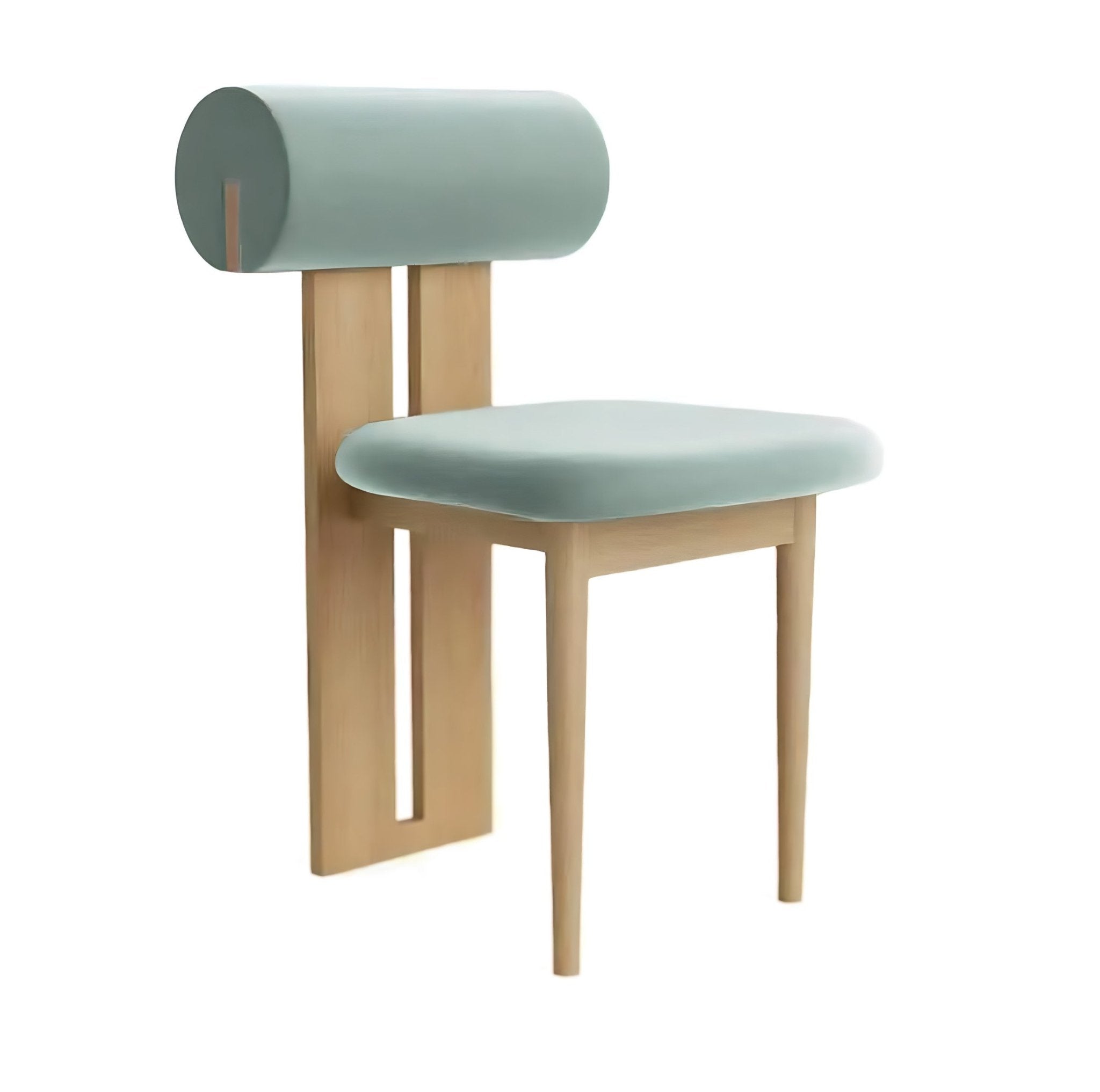 Chaise Izumi | Velours luxueux | Pieds boisés - Les Trouvailles de JustineChairNisu HomeBleu pâleBois naturelUnité