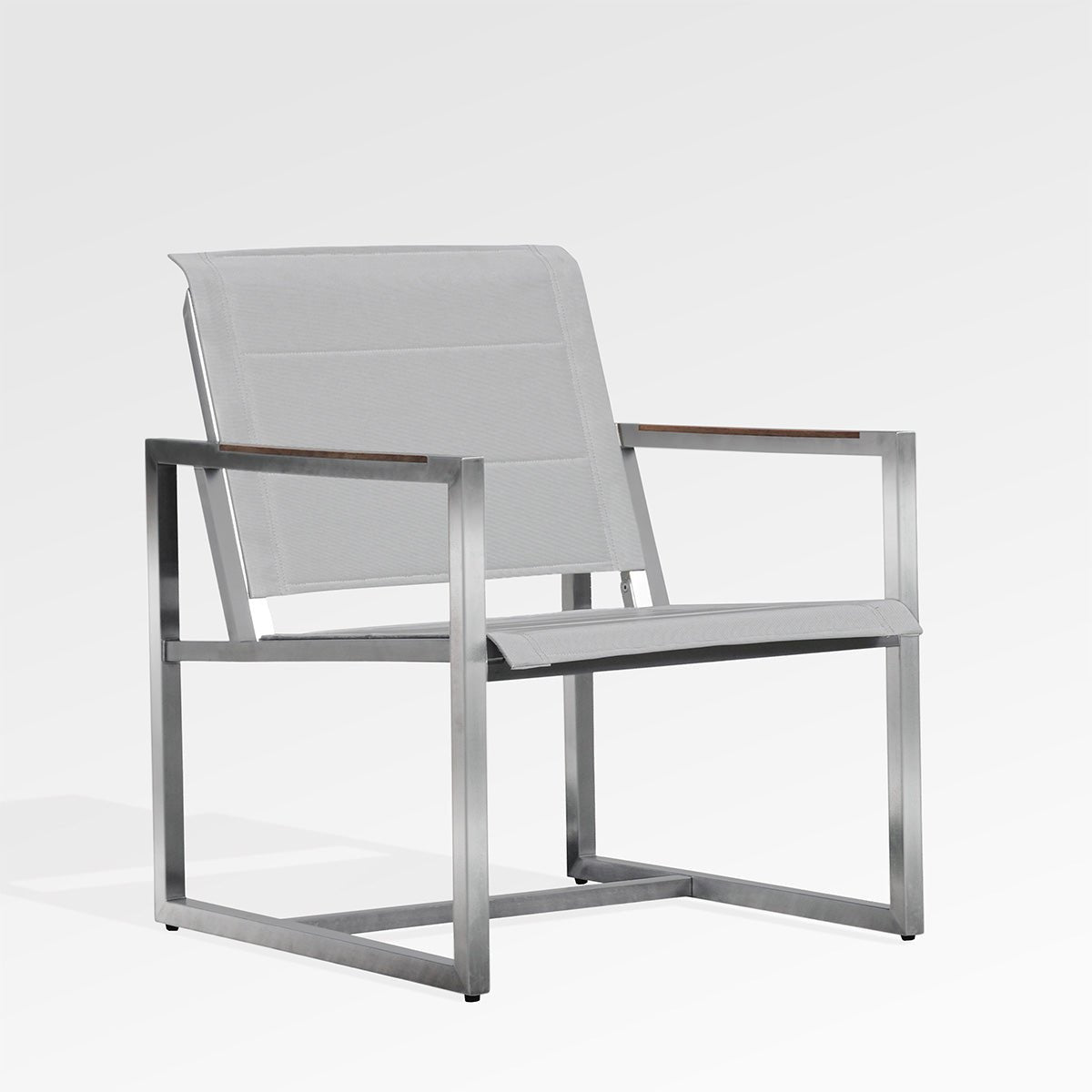 Chaise suspendue Pine | Acier inoxydable & inserts en teck - Les Trouvailles de JustinechairsEnclover