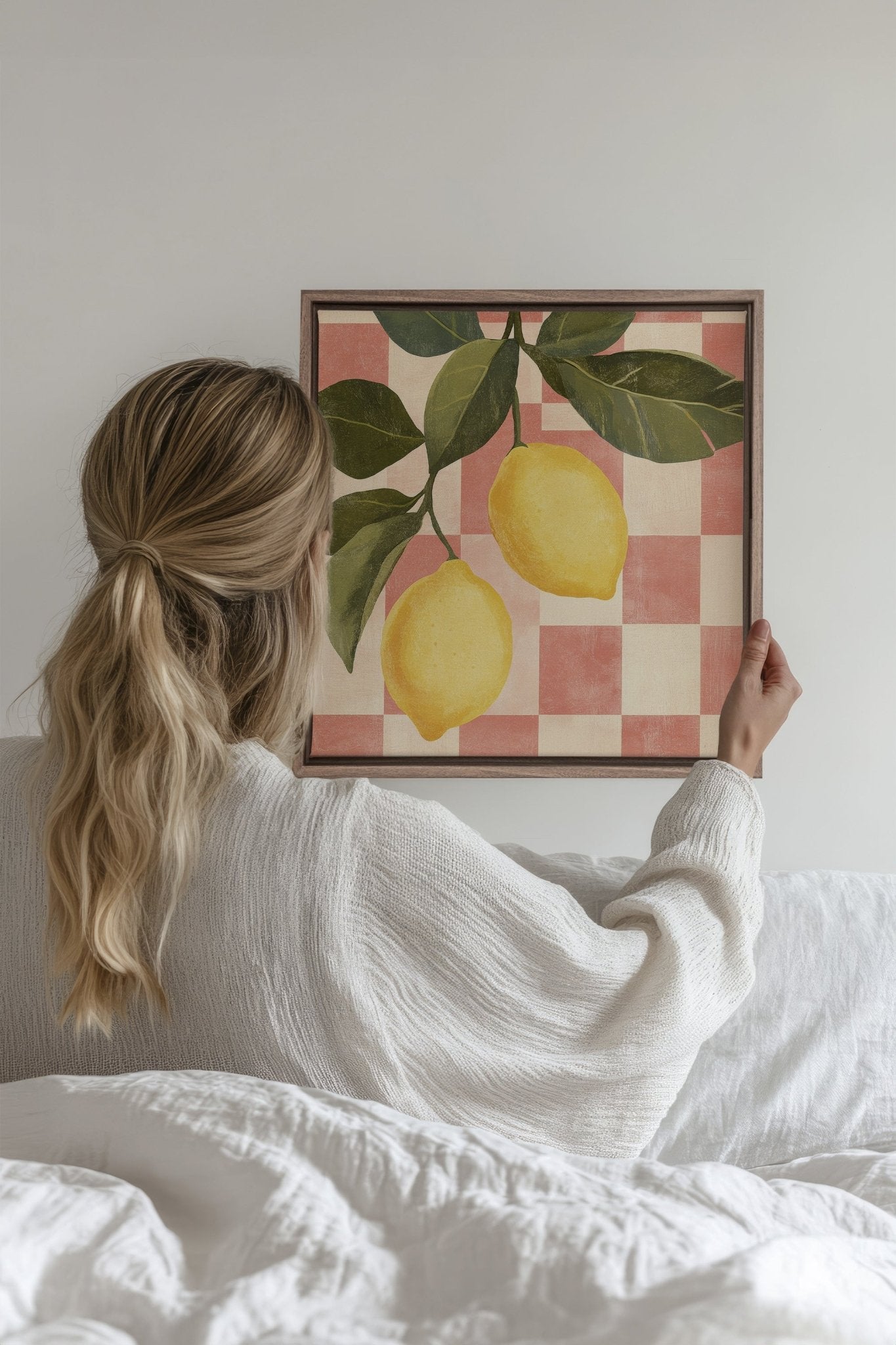 CITRONNADE VINTAGE, Oeuvre sur toile étirée - Les Trouvailles de JustinecanvasOleka Canvas18x18Bois Oak
