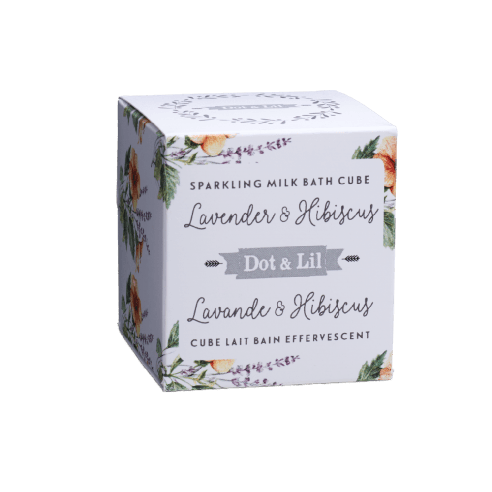 Cube de bain «Lavande & Hibiscus» Dot & Lil