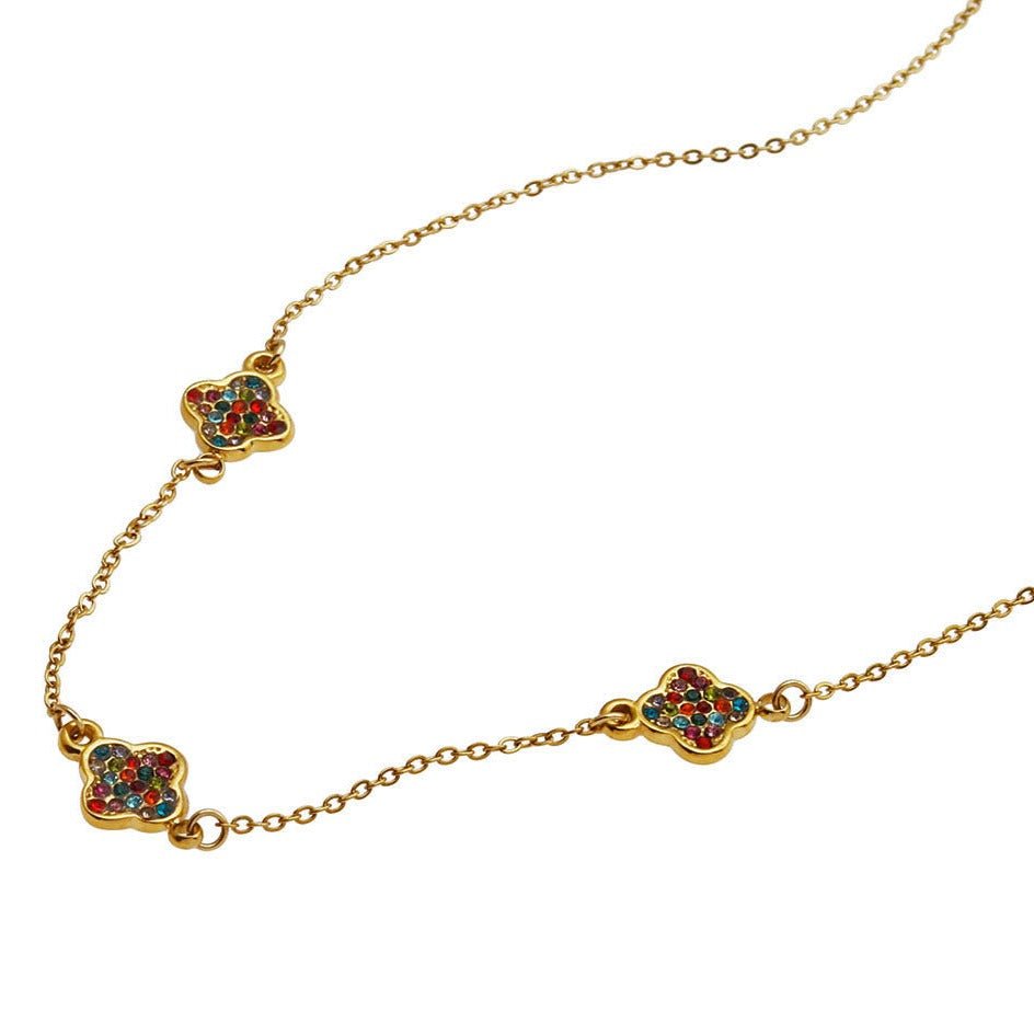 Collier ELLIS | Collier avec charms en zirconia coloré - Les Trouvailles de JustineNECKLACEHACKNEY NINE Jewellery