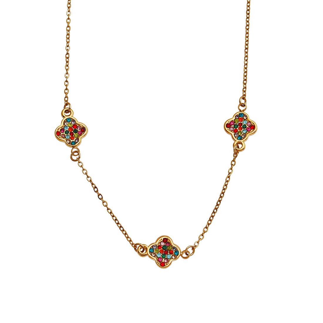 Collier ELLIS | Collier avec charms en zirconia coloré - Les Trouvailles de JustineNECKLACEHACKNEY NINE Jewellery