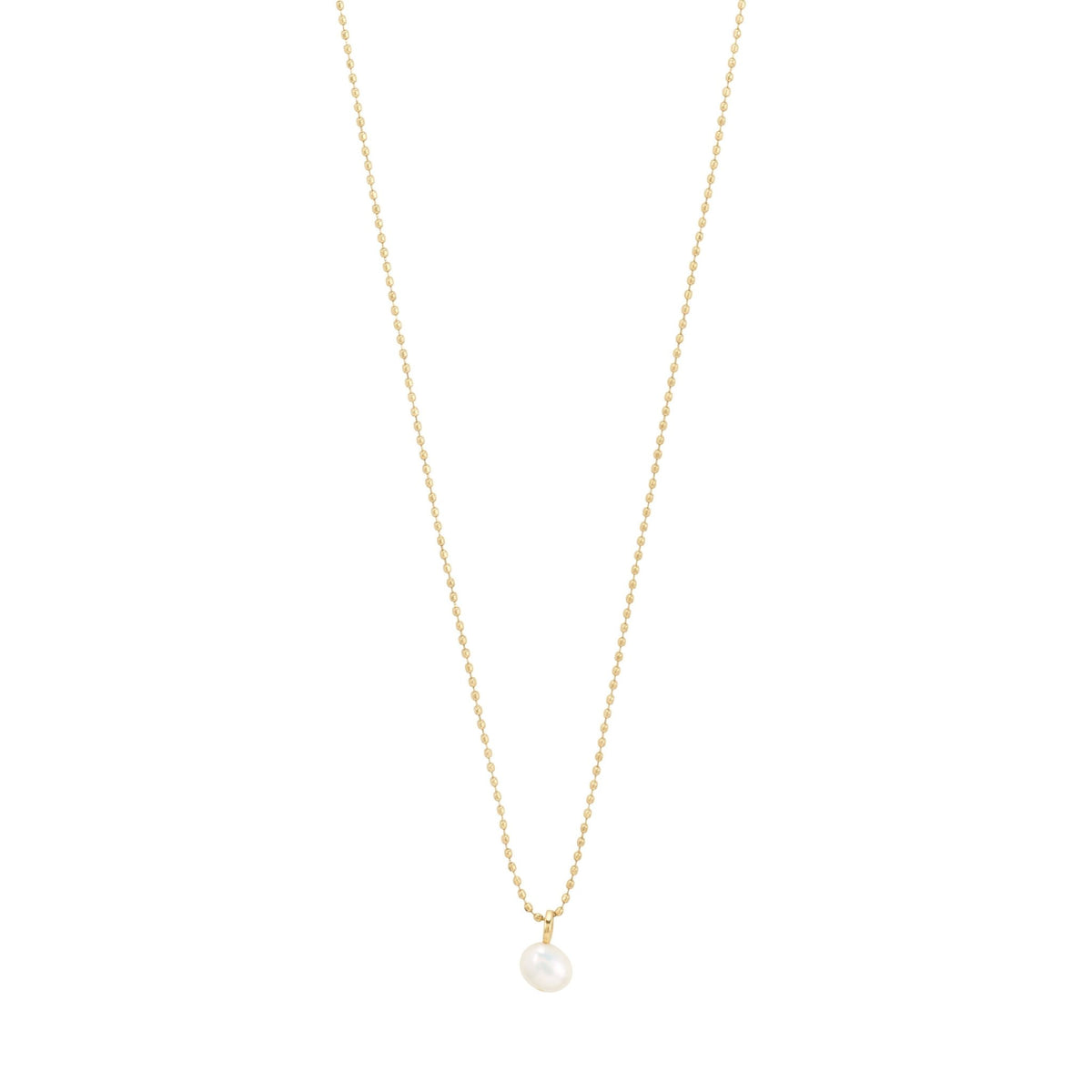 Collier HADLEY Pilgrim fait à la main avec chaîne à billes, véritable perle d’eau douce et finition plaqué or ou argent.