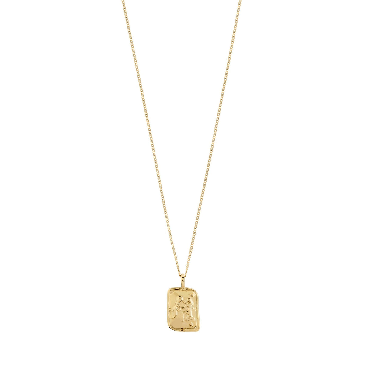 Collier signe du zodiaque Verseau Pilgrim fait à la main avec pendentif réversible, cristaux Preciosa et finition plaquée or ou argent.