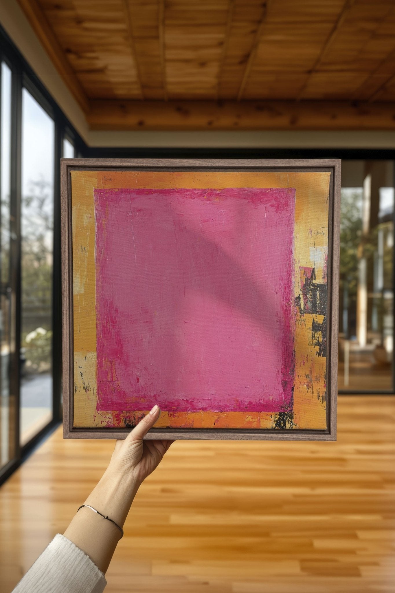 COLOR BLAZE, Oeuvre sur toile étirée - Les Trouvailles de JustinecanvasOleka Canvas18x18Bois Oak