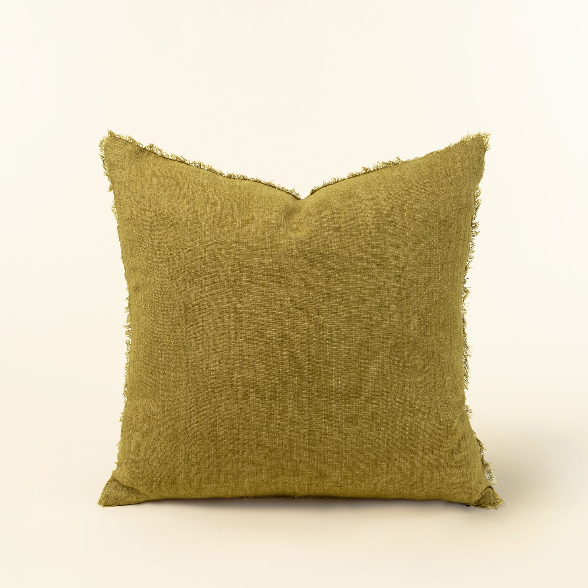 Coussin décoratif en lin Lina cumin 20x20