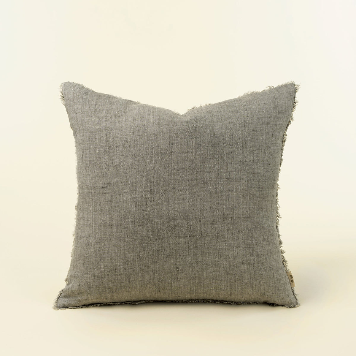 Coussin décoratif en lin Lina warm grey 20x20