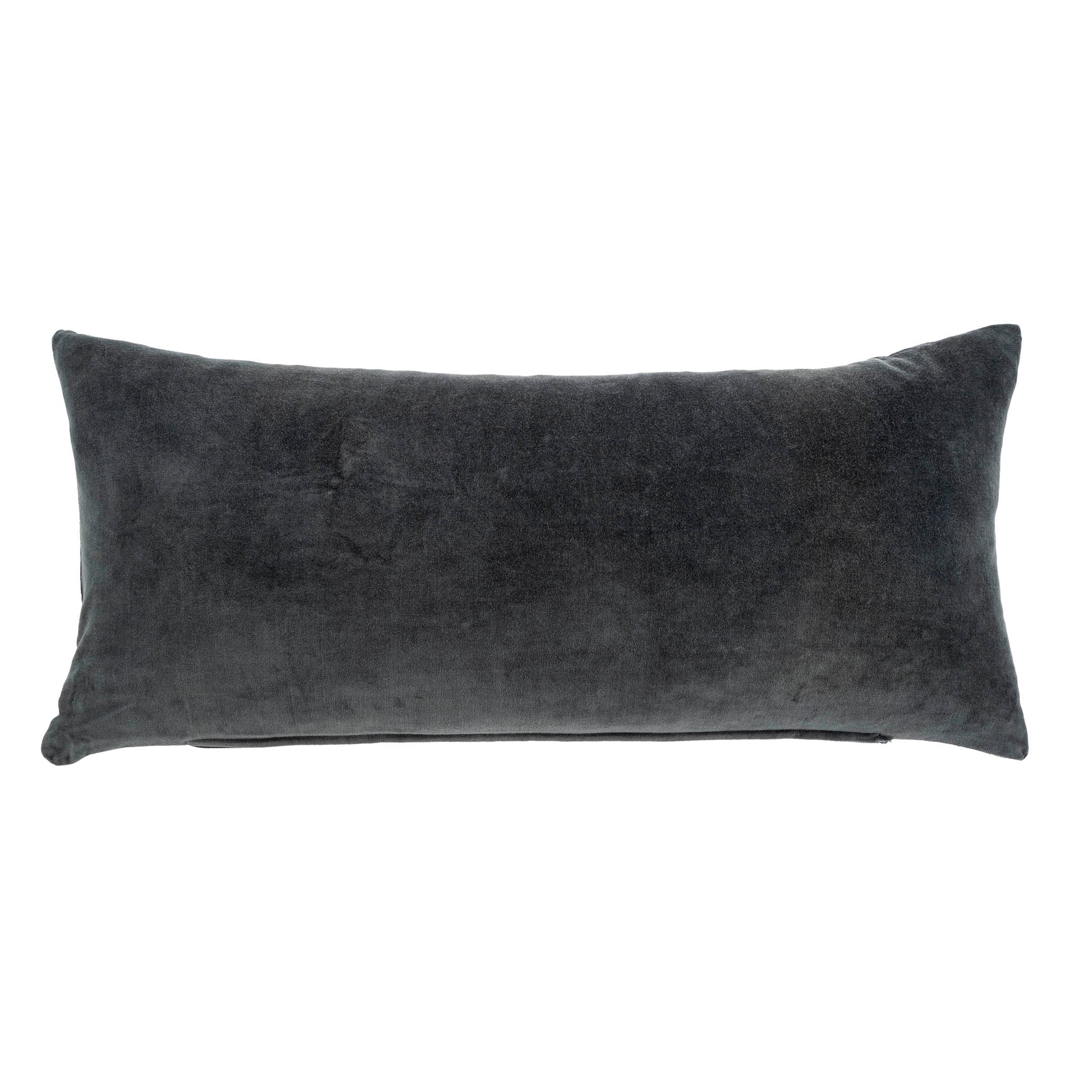 Coussin en Velours Lavé Vera Charbon | 35x80 cm | Élégance Intemporelle - Les Trouvailles de JustineIndaba HomeCOVER WITH FEATHER DOWN FILLER