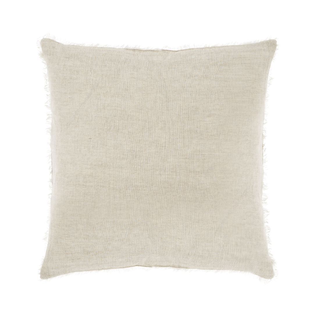 Coussin Lina en lin belge | 51 x 51 cm | Chambray - Les Trouvailles de JustineIndaba HomeCOVER WITH FEATHER DOWN FILLER