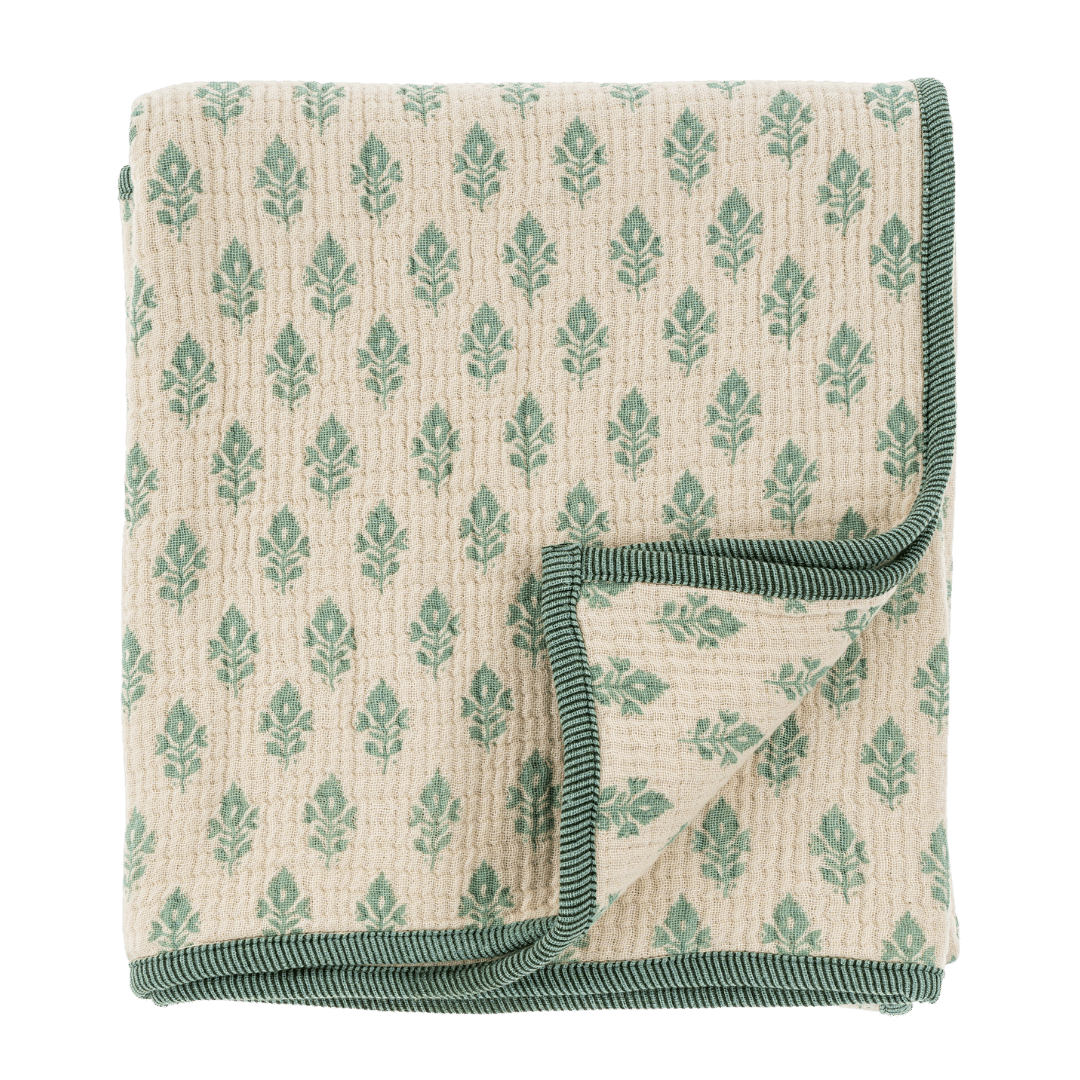 Couverture de Berceau Avery Turquoise | Confort Raffiné pour Bébé - Les Trouvailles de JustineIndaba Home