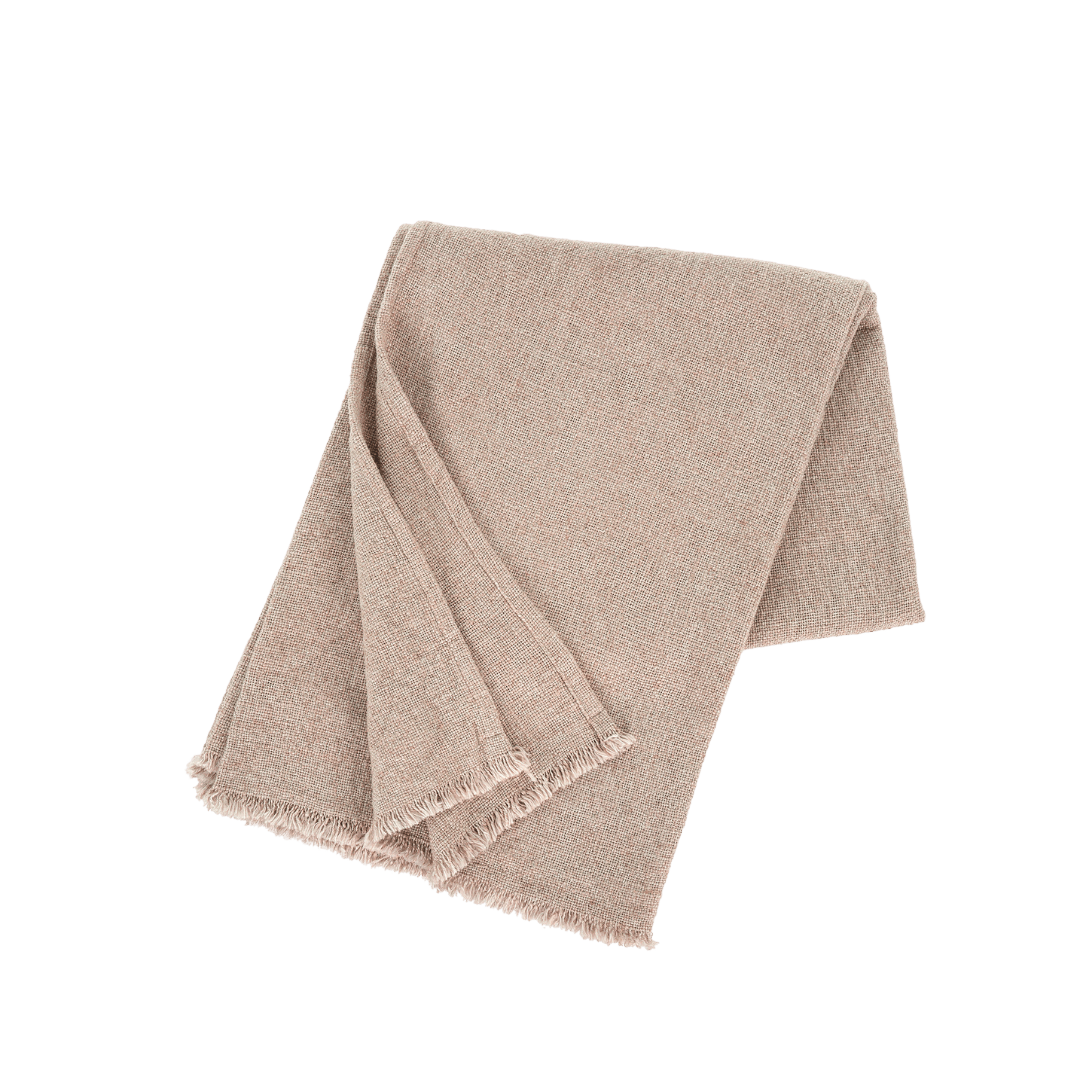 Couverture de Bout de Lit en Lin Selena | Blush - Les Trouvailles de JustineIndaba Home