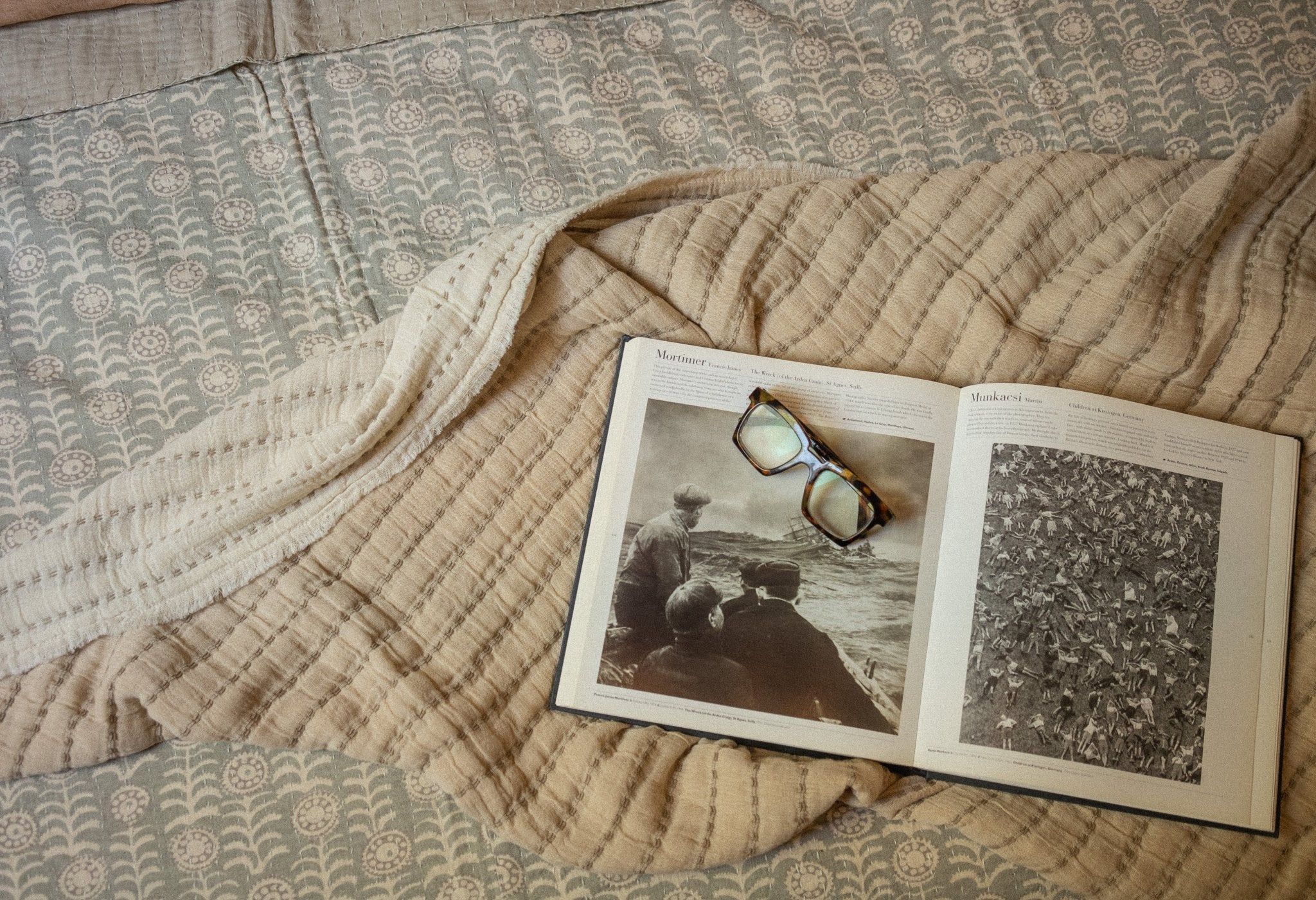 Couverture de lit Verbier en coton double gaze | Fait main - Les Trouvailles de JustineIndaba Home