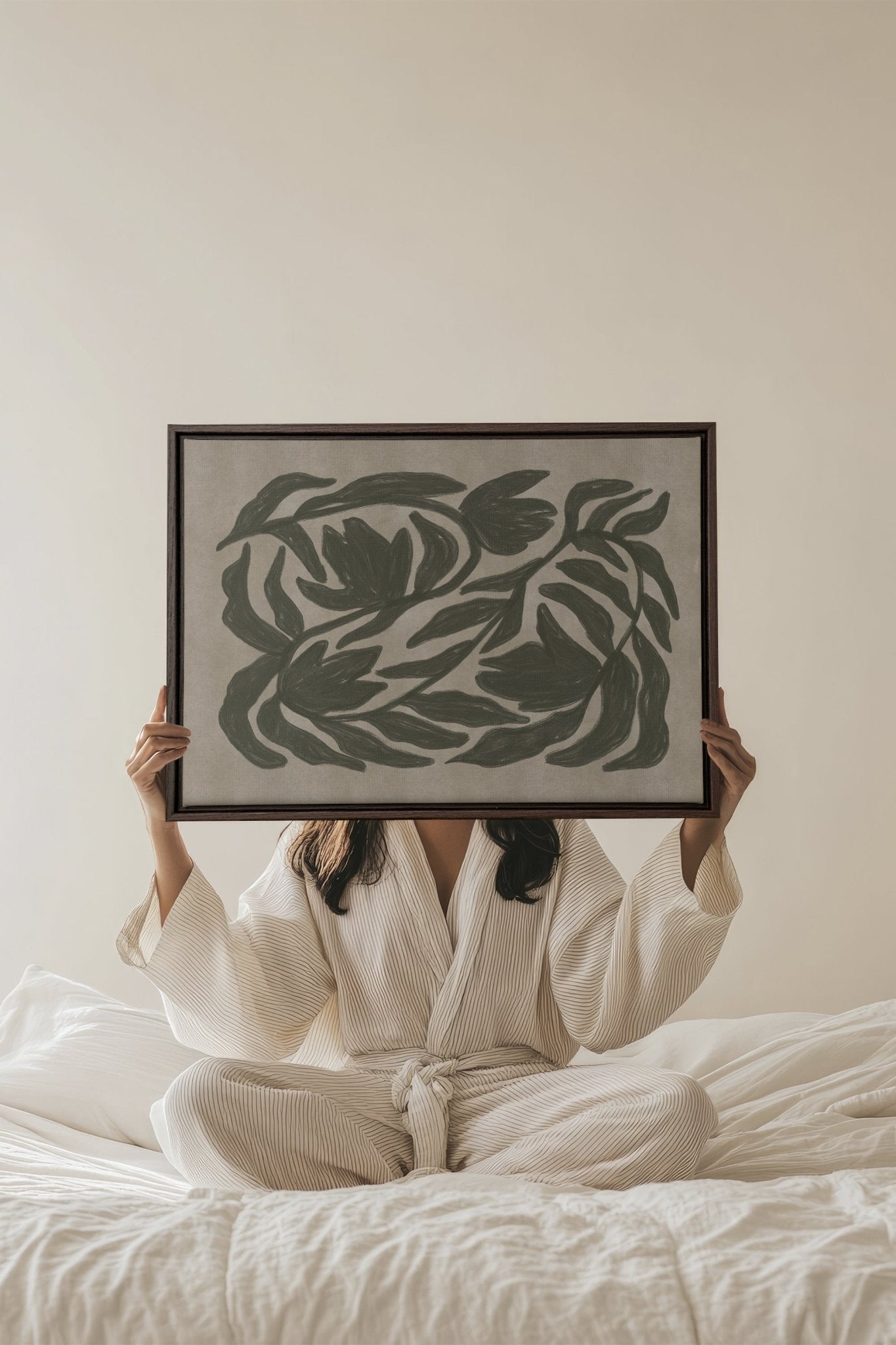 DANSE VÉGÉTALE, Oeuvre sur toile étirée - Les Trouvailles de JustinecanvasOleka Canvas16x12Espresso