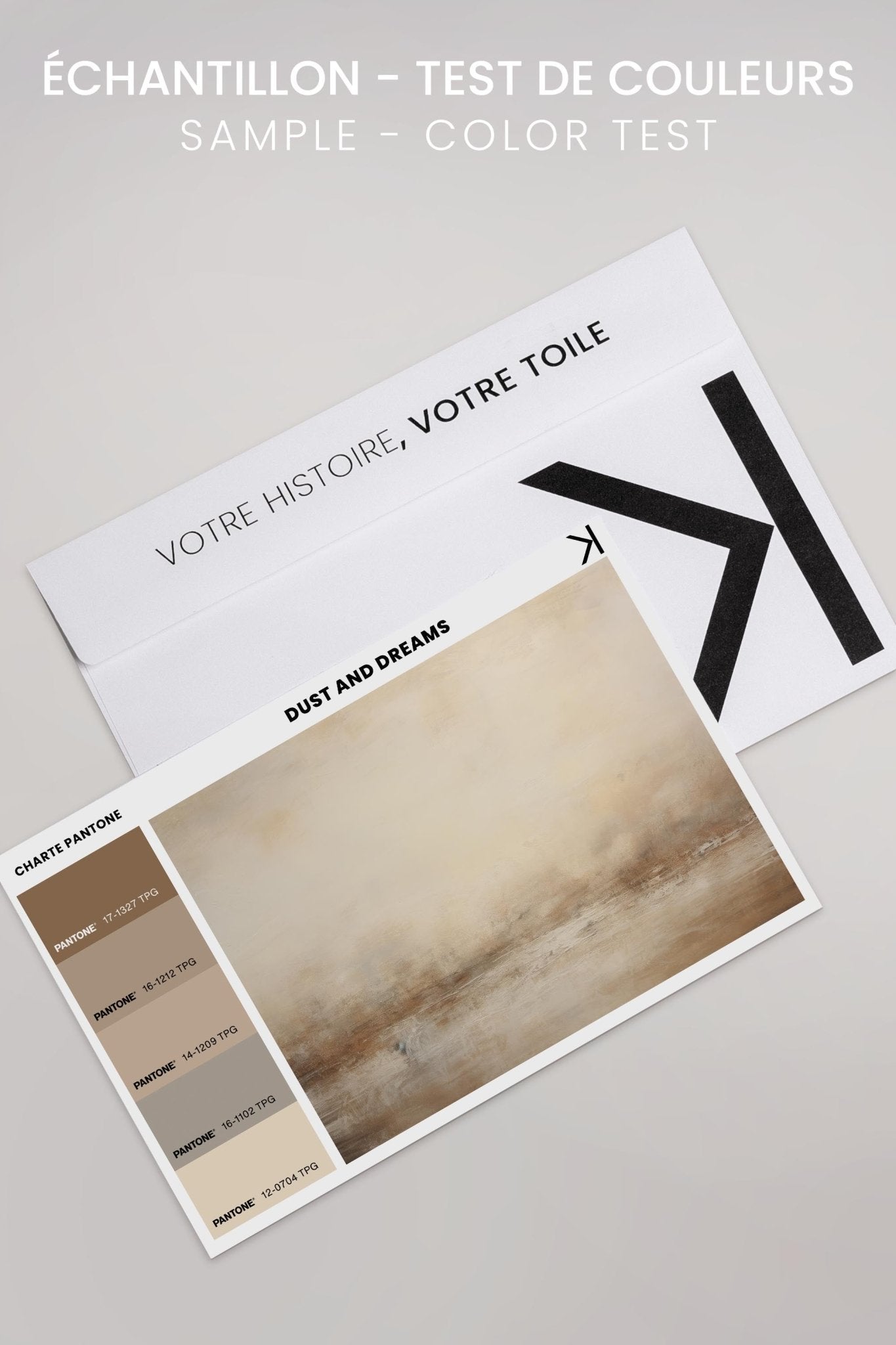 DUST AND DREAMS, Oeuvre sur toile étiré - Les Trouvailles de JustineDernière chanceOleka CanvasÉchantillon - Test de couleursSans Cadre - Monté Galerie