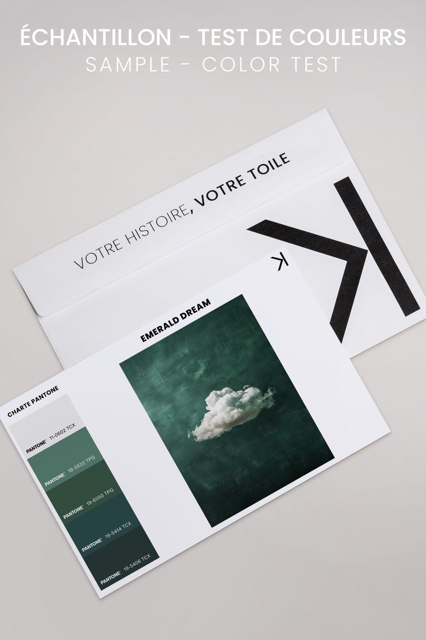EMERALD DREAM, Oeuvre sur toile étirée - Les Trouvailles de JustinecanvasOleka CanvasÉchantillon - Test de couleursSans Cadre - Monté Galerie