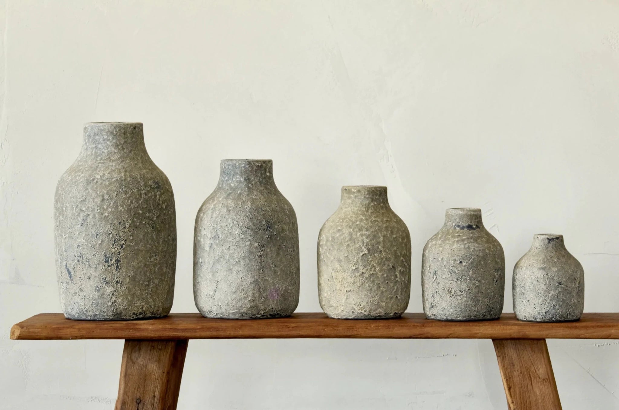Ensemble 5 vases Terracotta Martha | Décoration artisanal | Pièces uniques - Les Trouvailles de JustineVasesCRUSOË