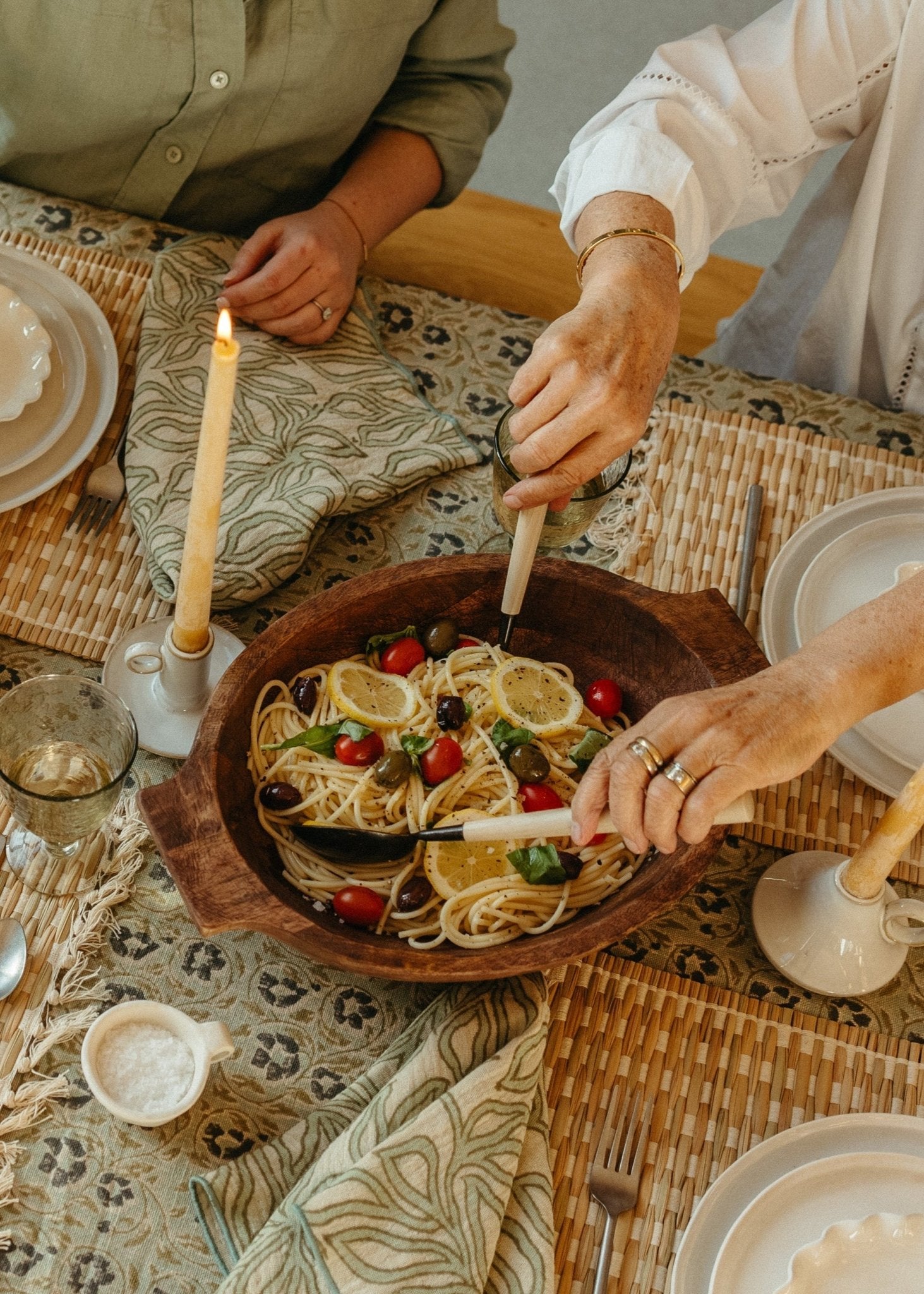 Ensemble de 2 Bols à Pâte Kerala | Bois de Manguier | Fait main - Les Trouvailles de JustineIndaba Home
