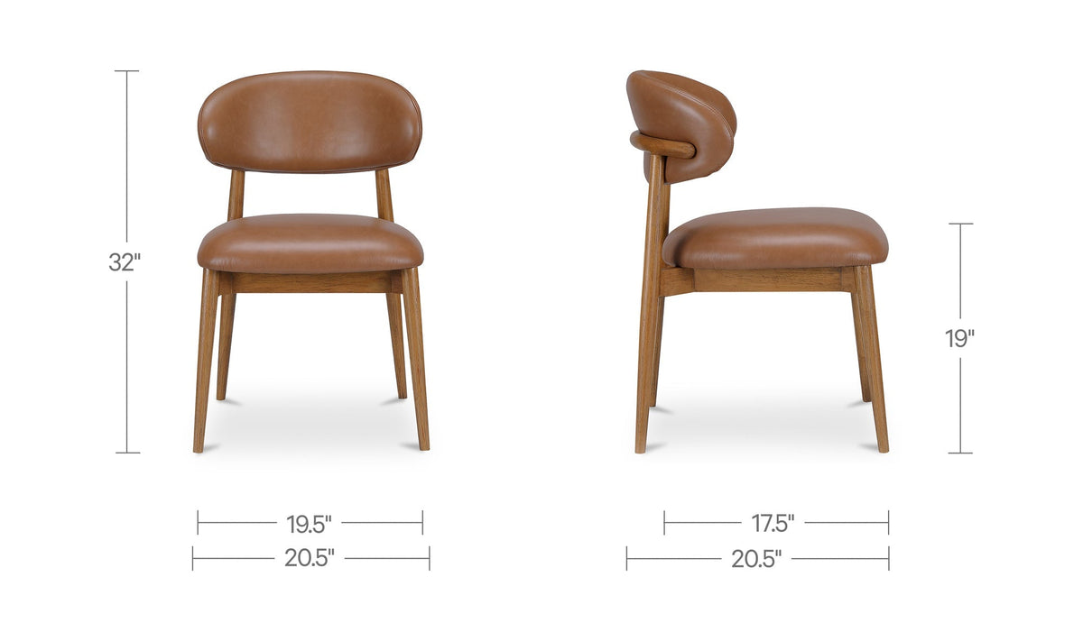 Chaise de salle à manger Etta | Style mid-century | 4 options de revêtement