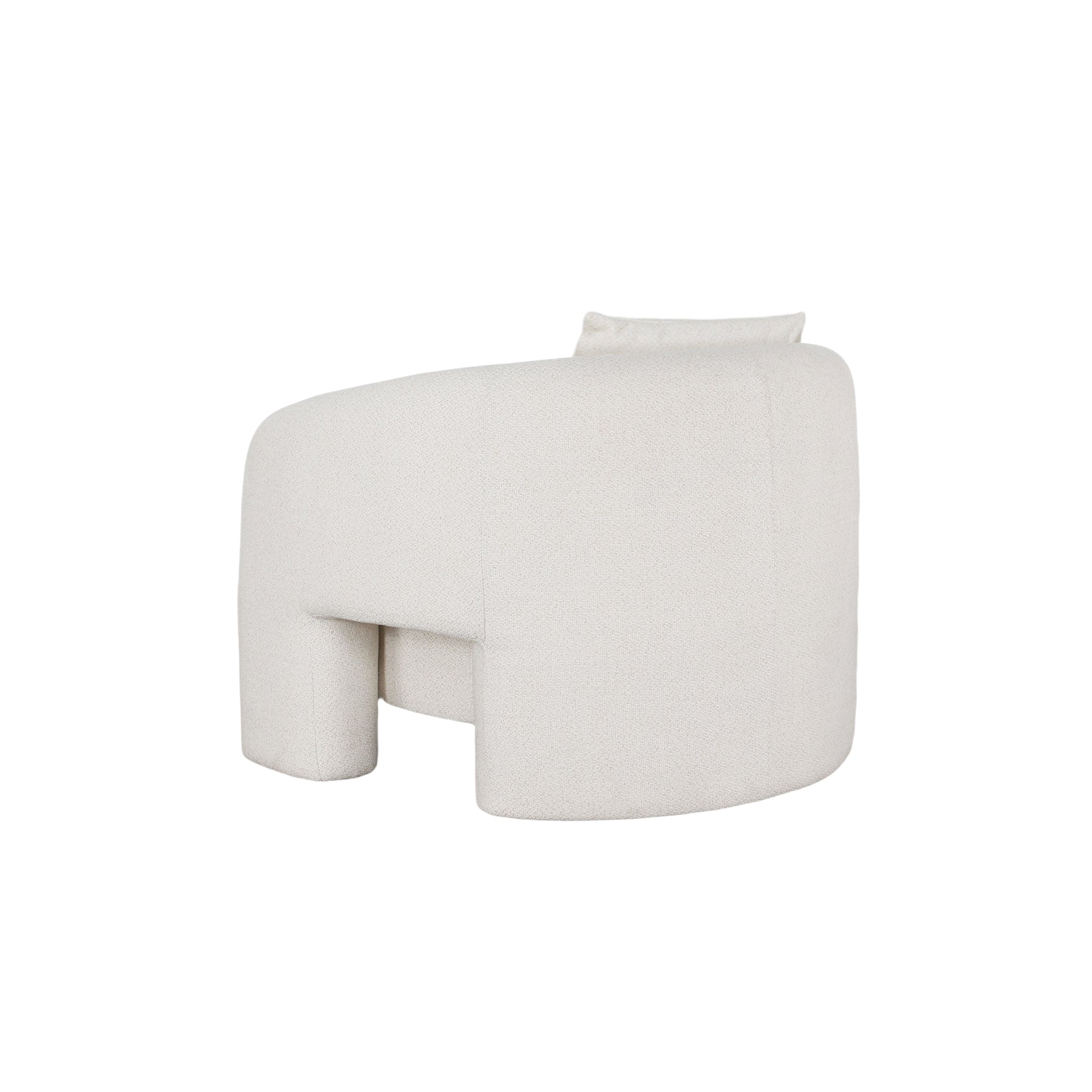 Fauteuil d’appoint Chloe en tweed | 103 × 75 × 95 cm | Crème