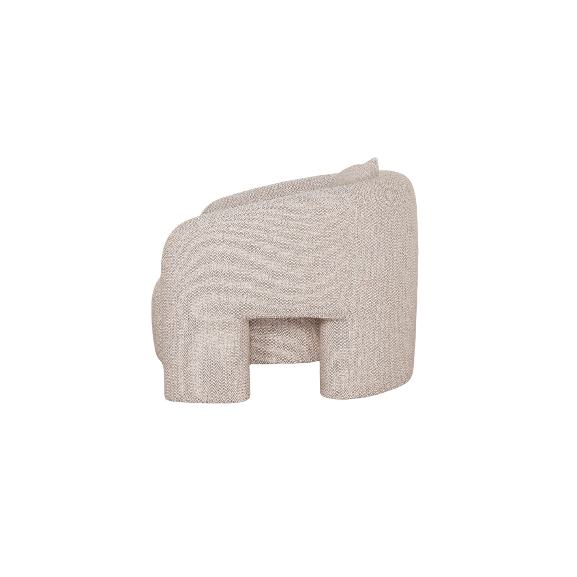 Fauteuil d’appoint Chloe en Tissu Tweed | Beige