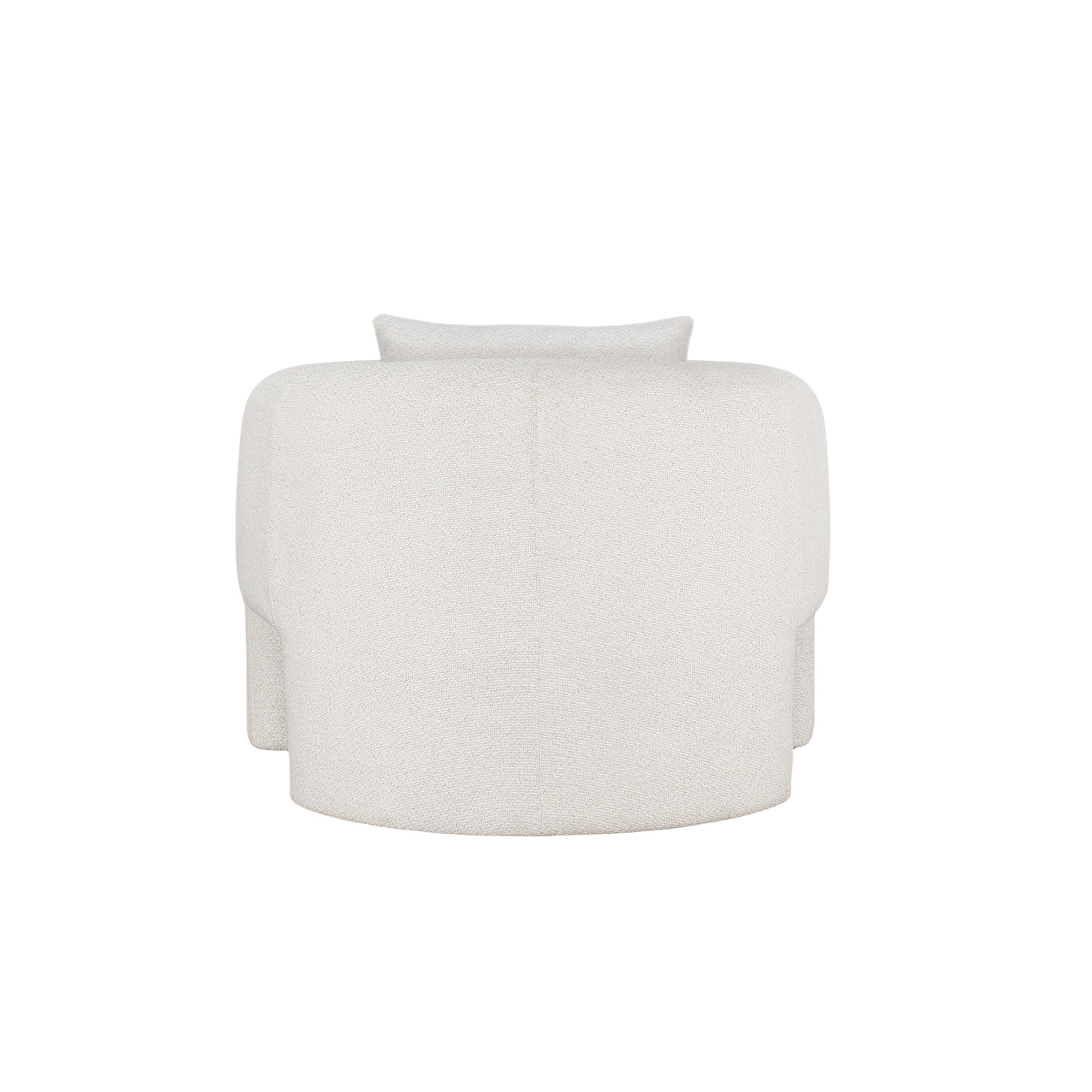 Fauteuil d’appoint Chloe en tweed | 103 × 75 × 95 cm | Crème