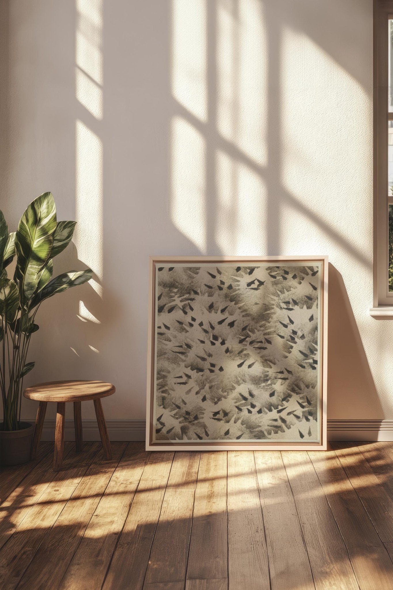 GRAIN D'OMBRE, Oeuvre sur toile étirée - Les Trouvailles de JustinecanvasOleka Canvas18x18Bois naturel