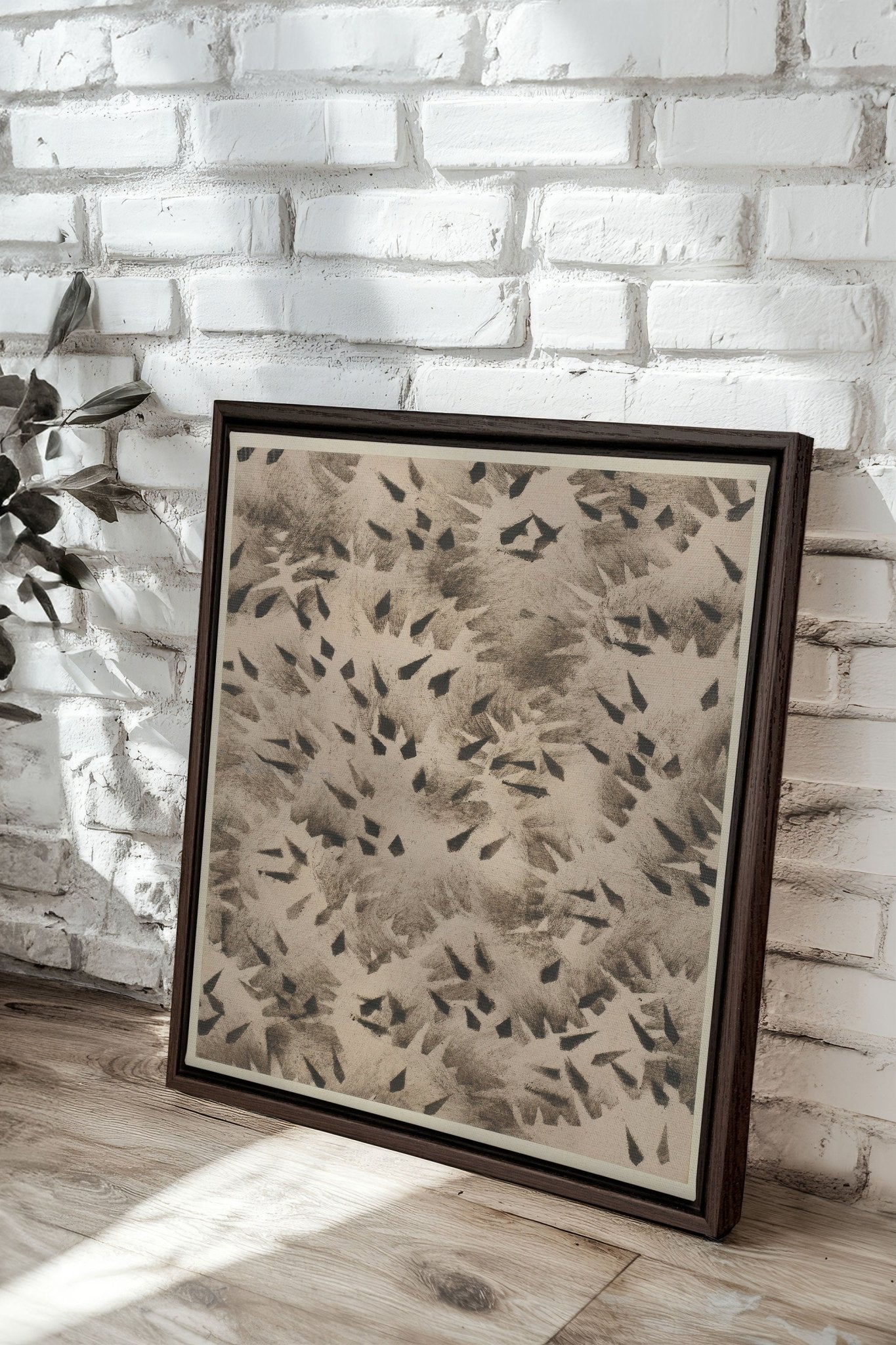 GRAIN D'OMBRE, Oeuvre sur toile étirée - Les Trouvailles de JustinecanvasOleka Canvas18x18Espresso