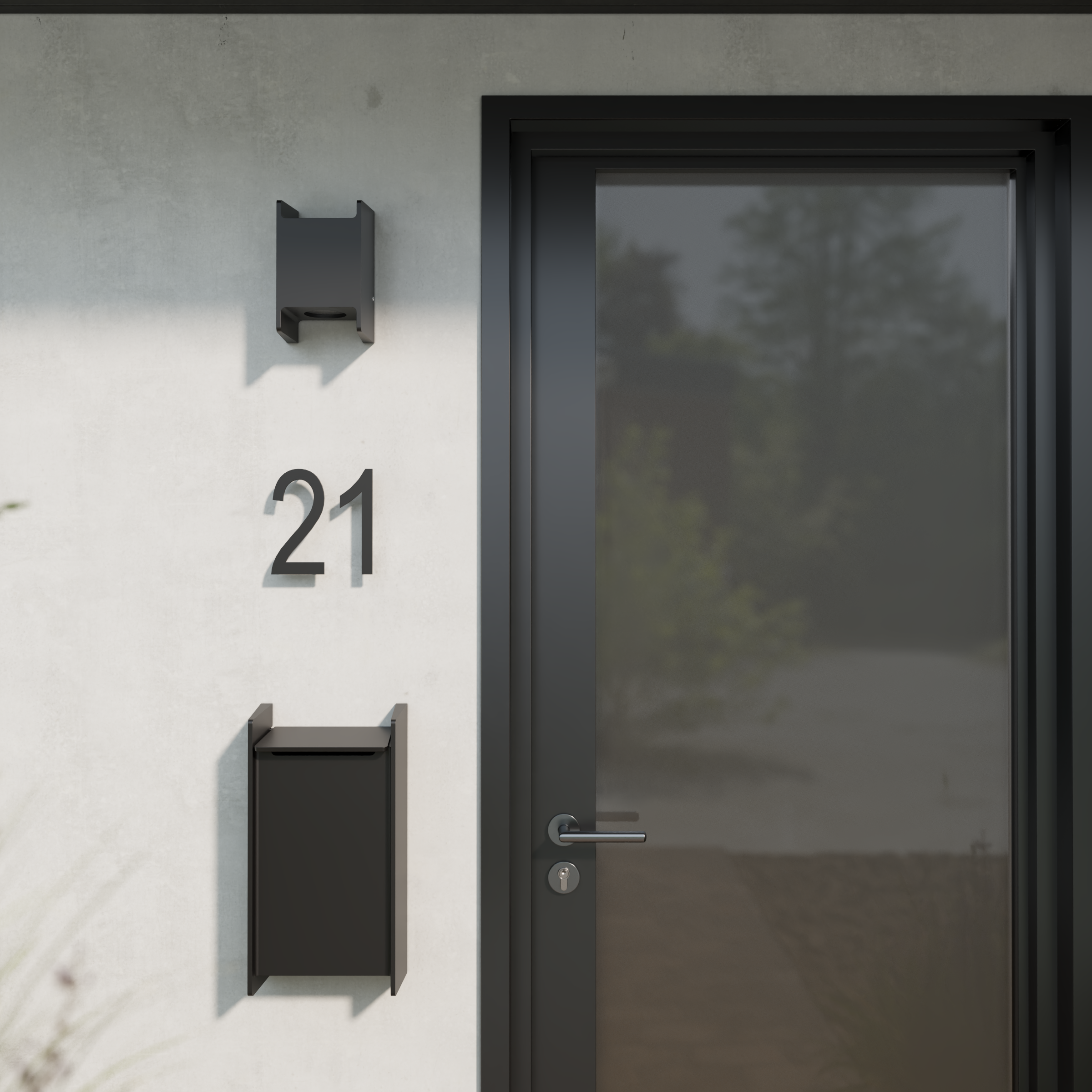 Cast 1793 | Vertical wall-mounted mailbox | Cast aluminum | Made in Quebec
