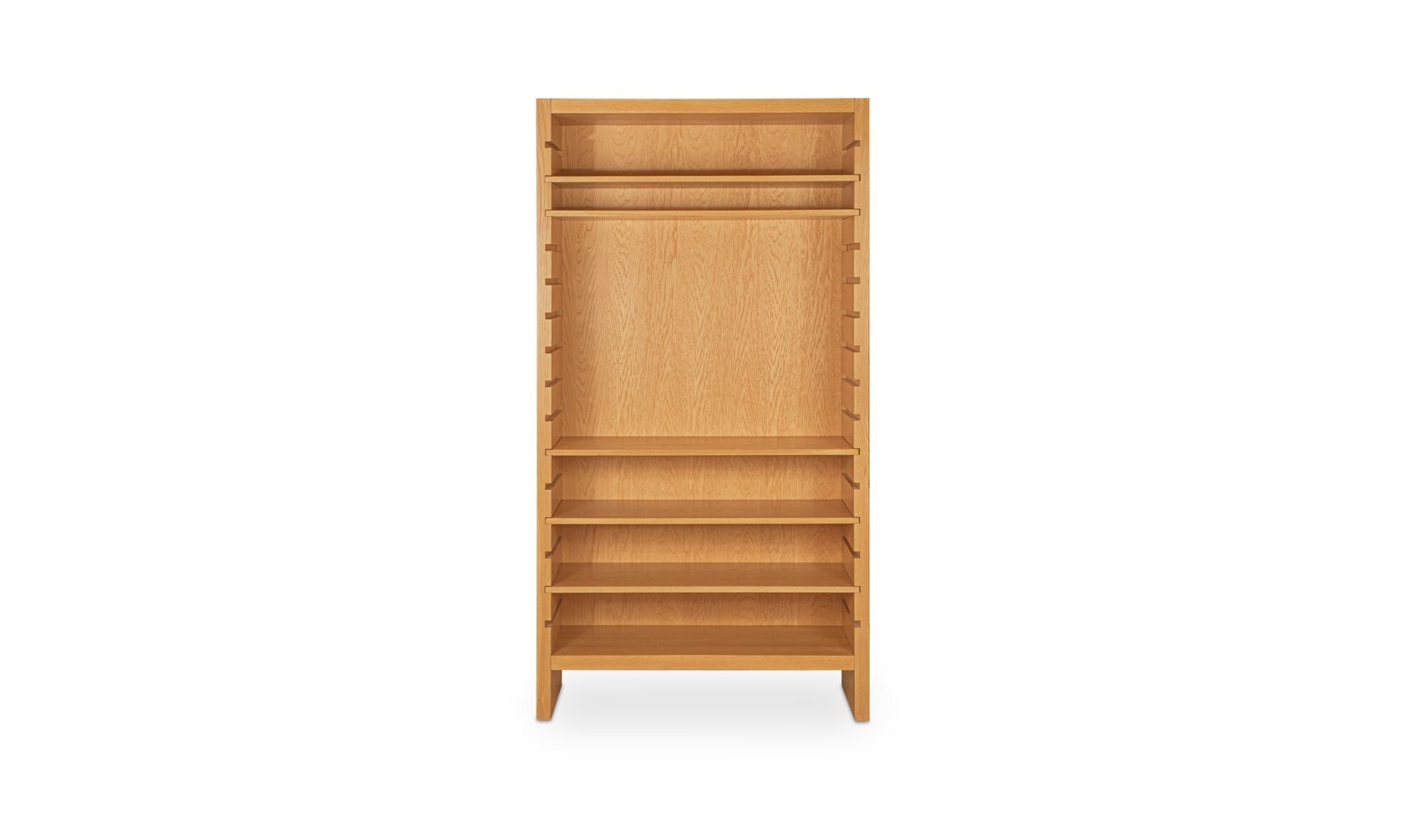 Bibliothèque En Chêne Naturel Hirosaki | 5 Étagères Réglables | Fait À La Main | Bois Durable