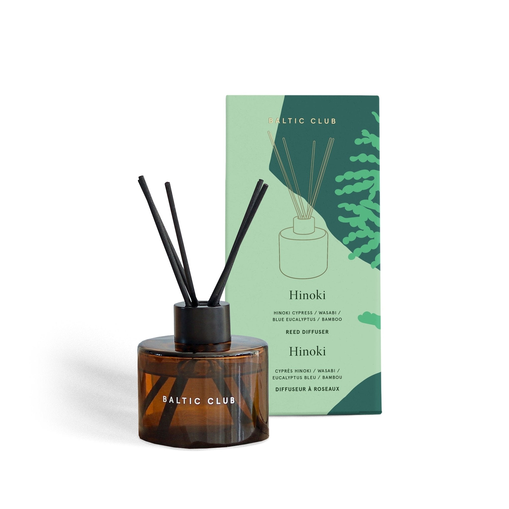 Diffuseur à roseaux | Hinoki | Cyprès, cèdre & mousse | 100 ml