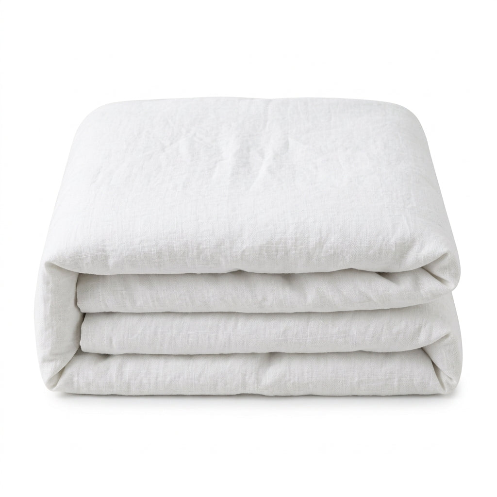 Housse de couette en lin blanc | Queen et King