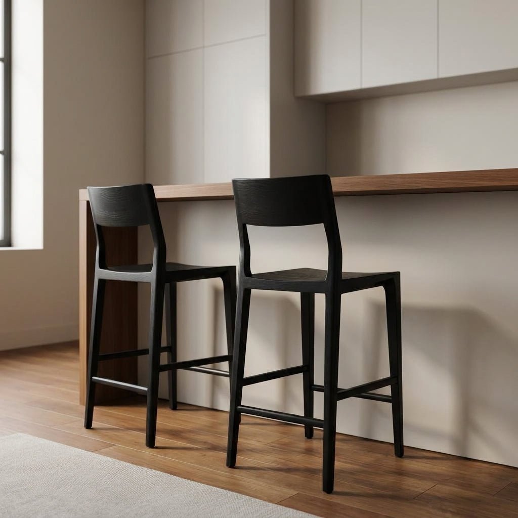 Tabouret de comptoir Jarvis | Frêne massif | 3 finis disponibles
