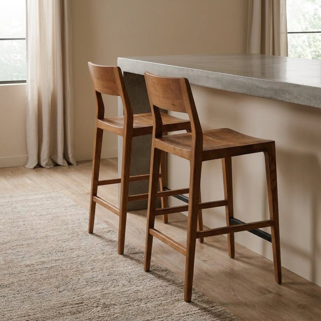 Tabouret de comptoir Jarvis | Frêne massif | 3 finis disponibles
