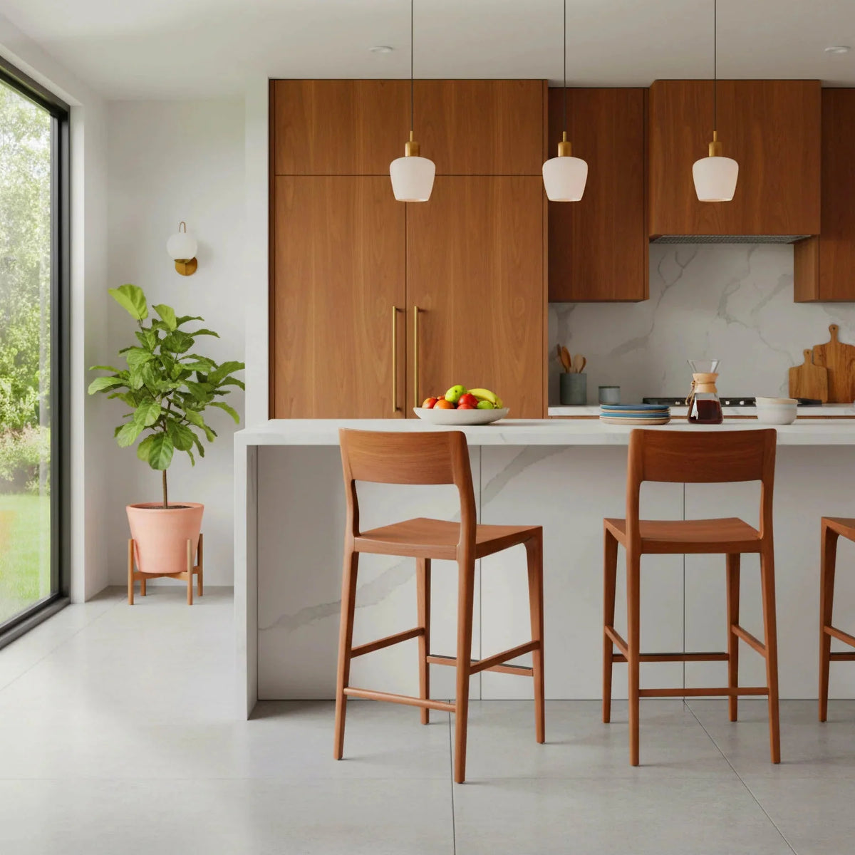 Tabouret de comptoir Jarvis | Frêne massif | 3 finis disponibles