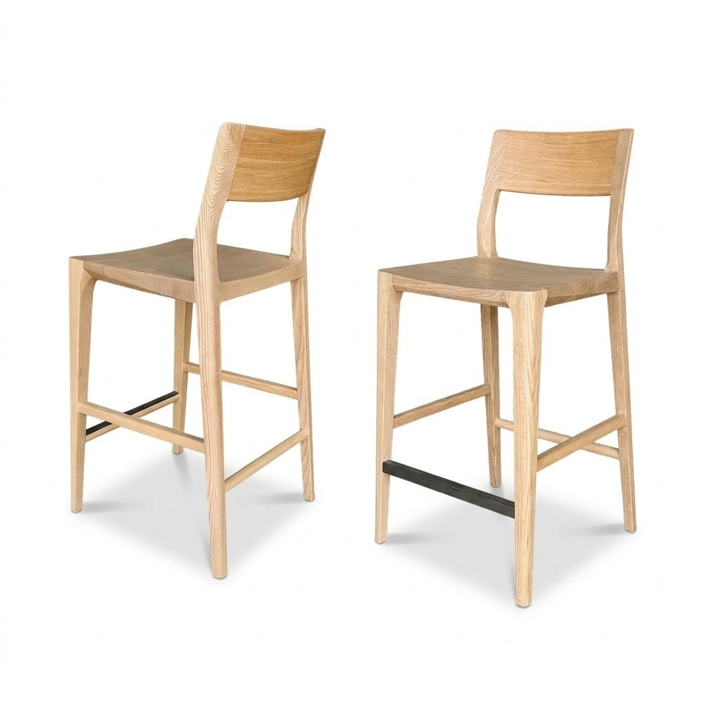 Tabouret de comptoir Jarvis | Frêne massif | 3 finis disponibles