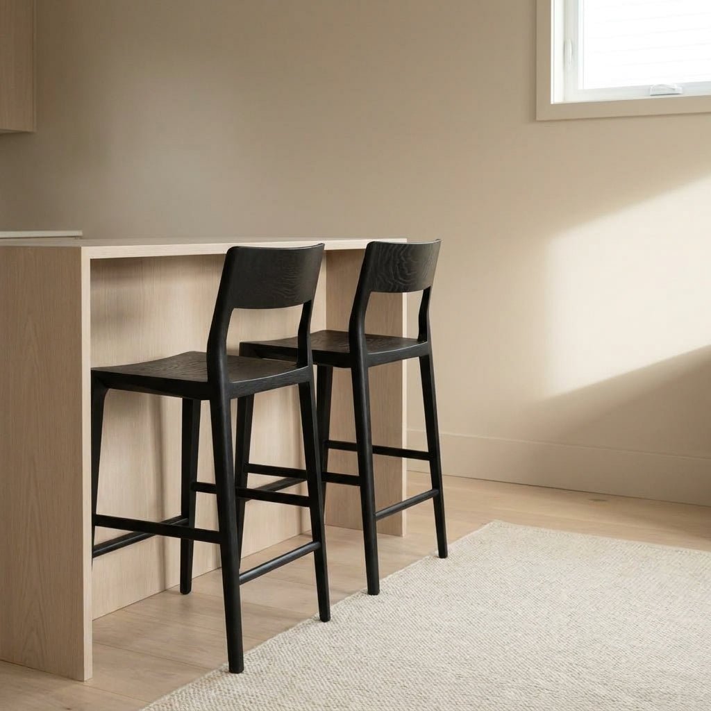 Tabouret de comptoir Jarvis | Frêne massif | 3 finis disponibles
