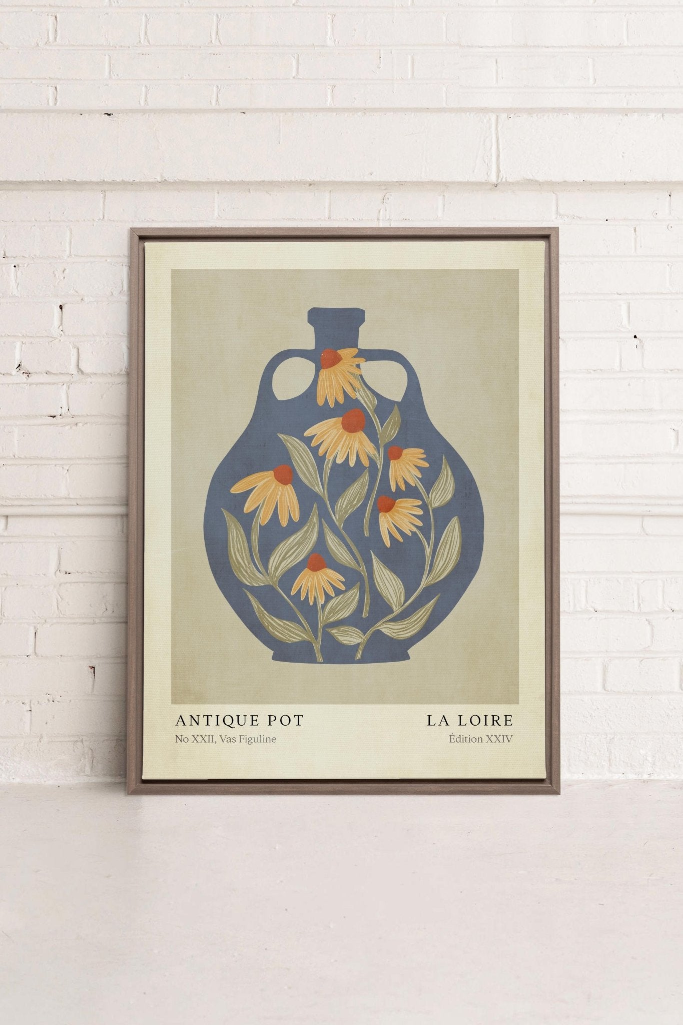LA LOIRE, Oeuvre sur toile étiré - Les Trouvailles de JustineDernière chanceOleka Canvas9X12Bois Oak