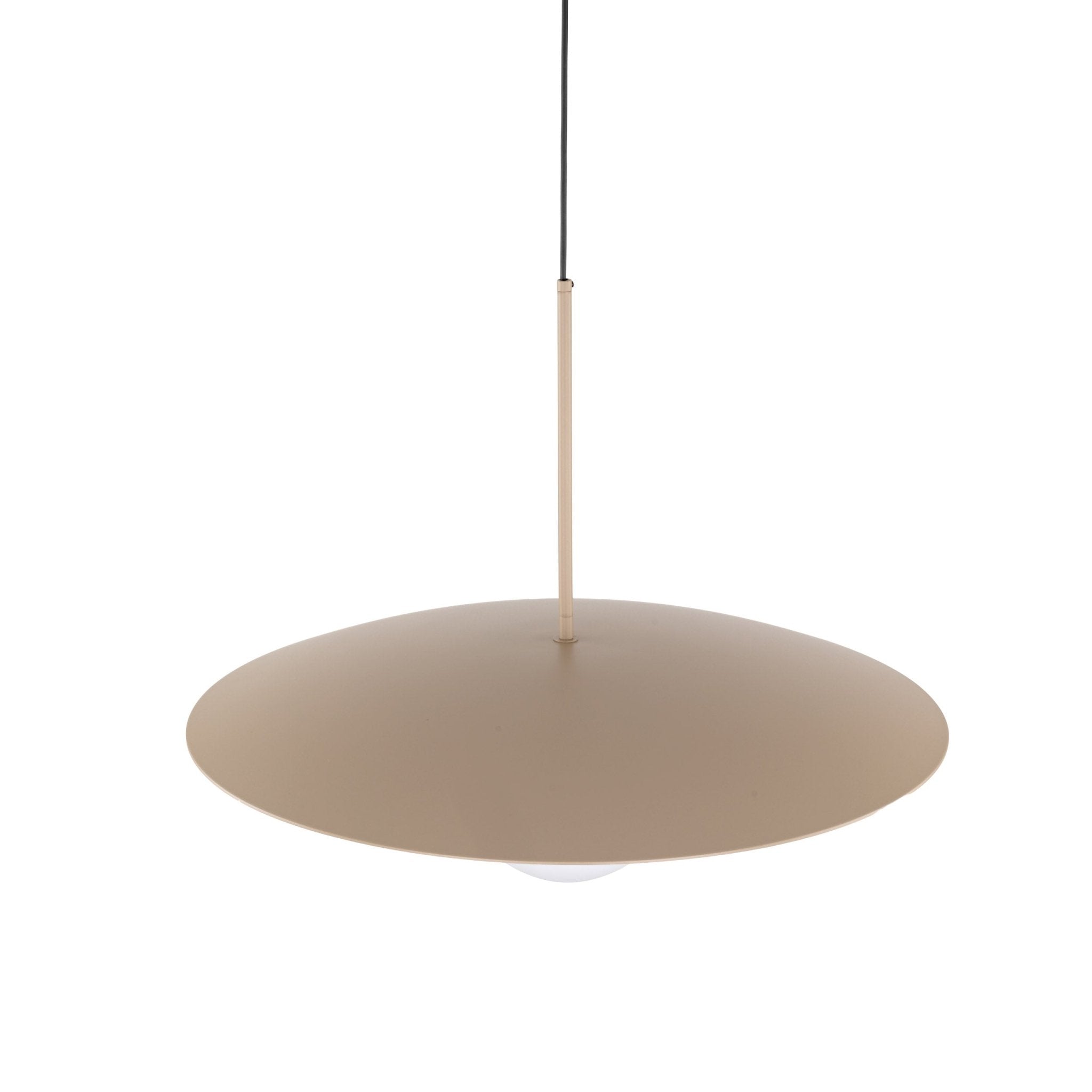 Lampe à Suspension Moderne du Milieu du Siècle SLATE | Verre Opalin et Métal Peint - Les Trouvailles de JustineLumoCraftsBeige