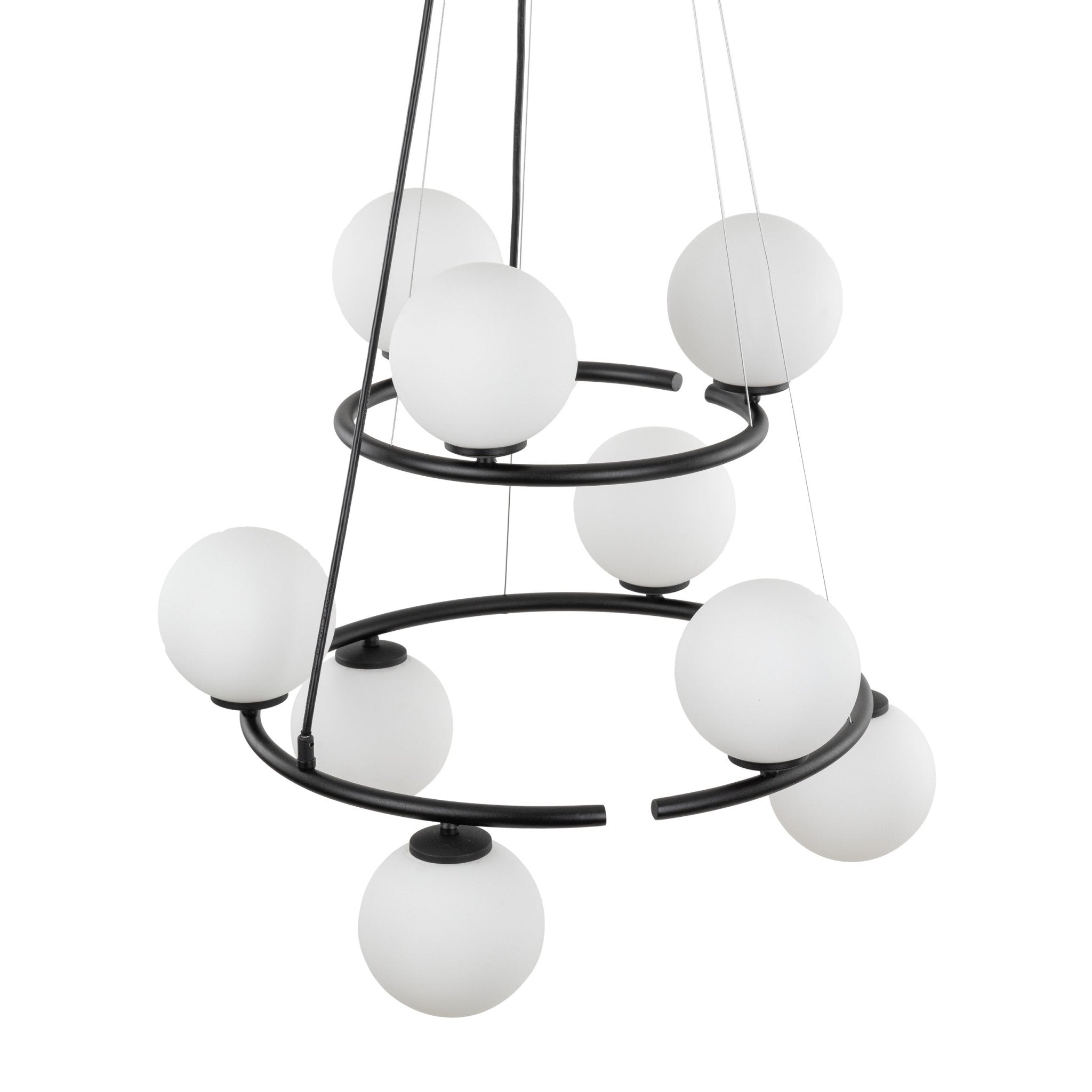 Lampe Suspendue ANABELLE Scandinave 9 Lumières | Suspension Élégante en Verre et Métal - Les Trouvailles de JustineLumoCrafts